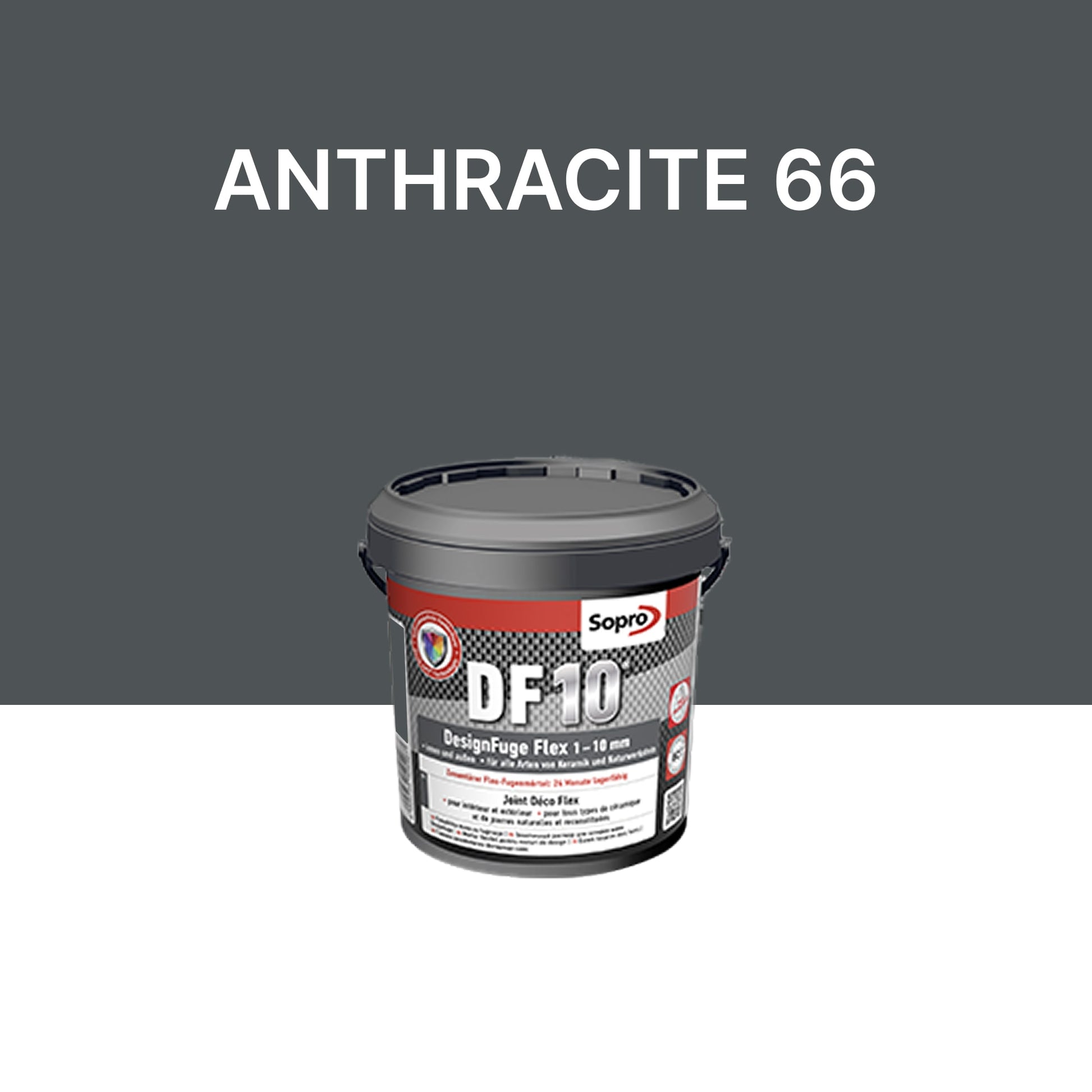 Joint carrelage salle de bains - 1 à 10 mm - Anthracite 66 - Sopro DF 10 -  1 kg