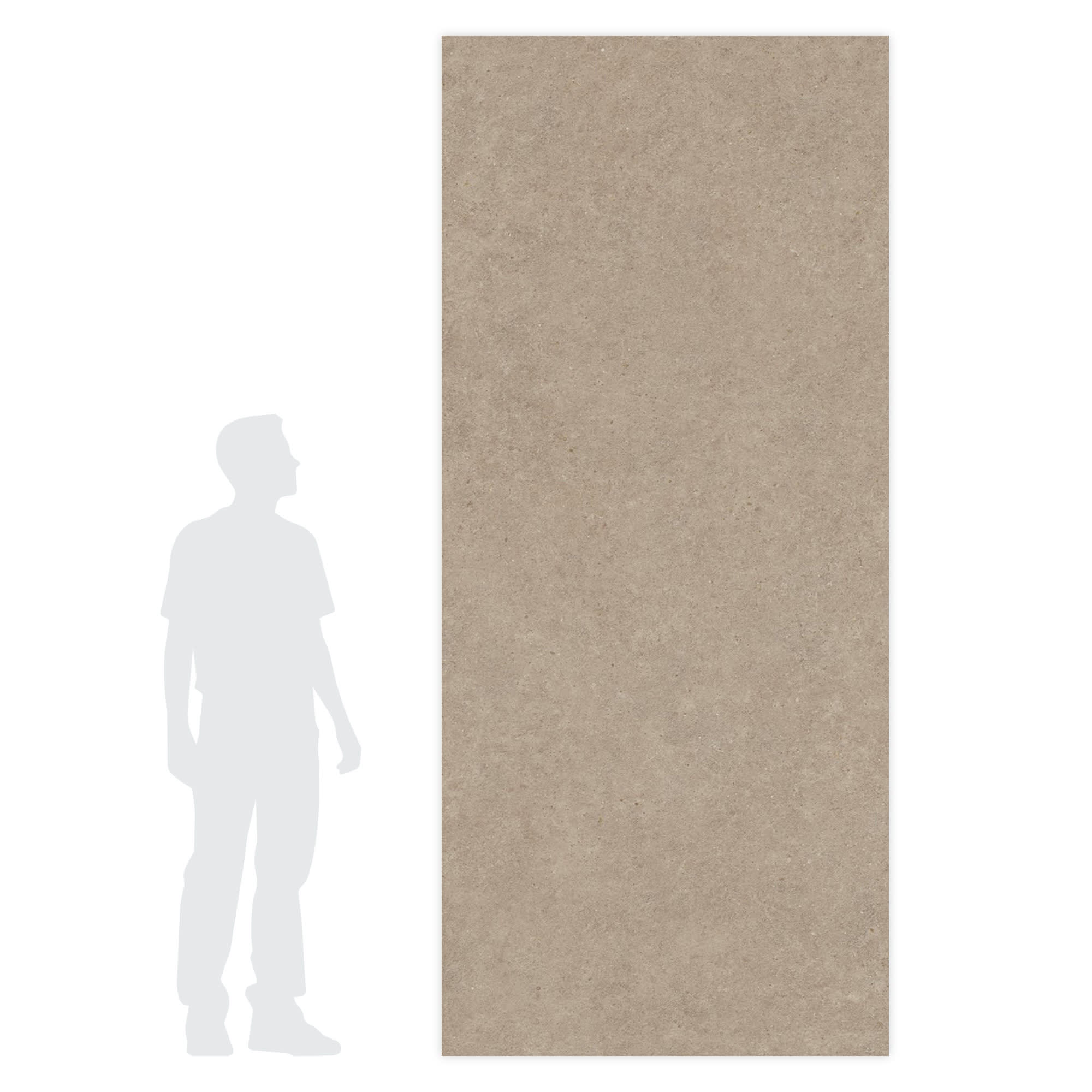 Carrelage effet Pierre Calcaire Grège 278x120x0,6 cm Mat Domella - Mur intérieur