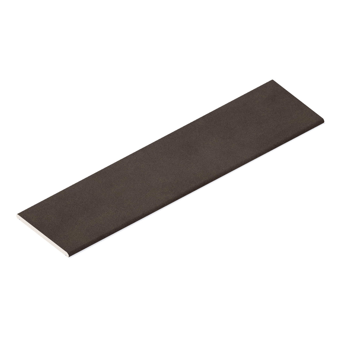 Couvertine effet Béton Brun Cuir 120x30x2 cm Bord 1/2 Rond Double Larmier Vetrano