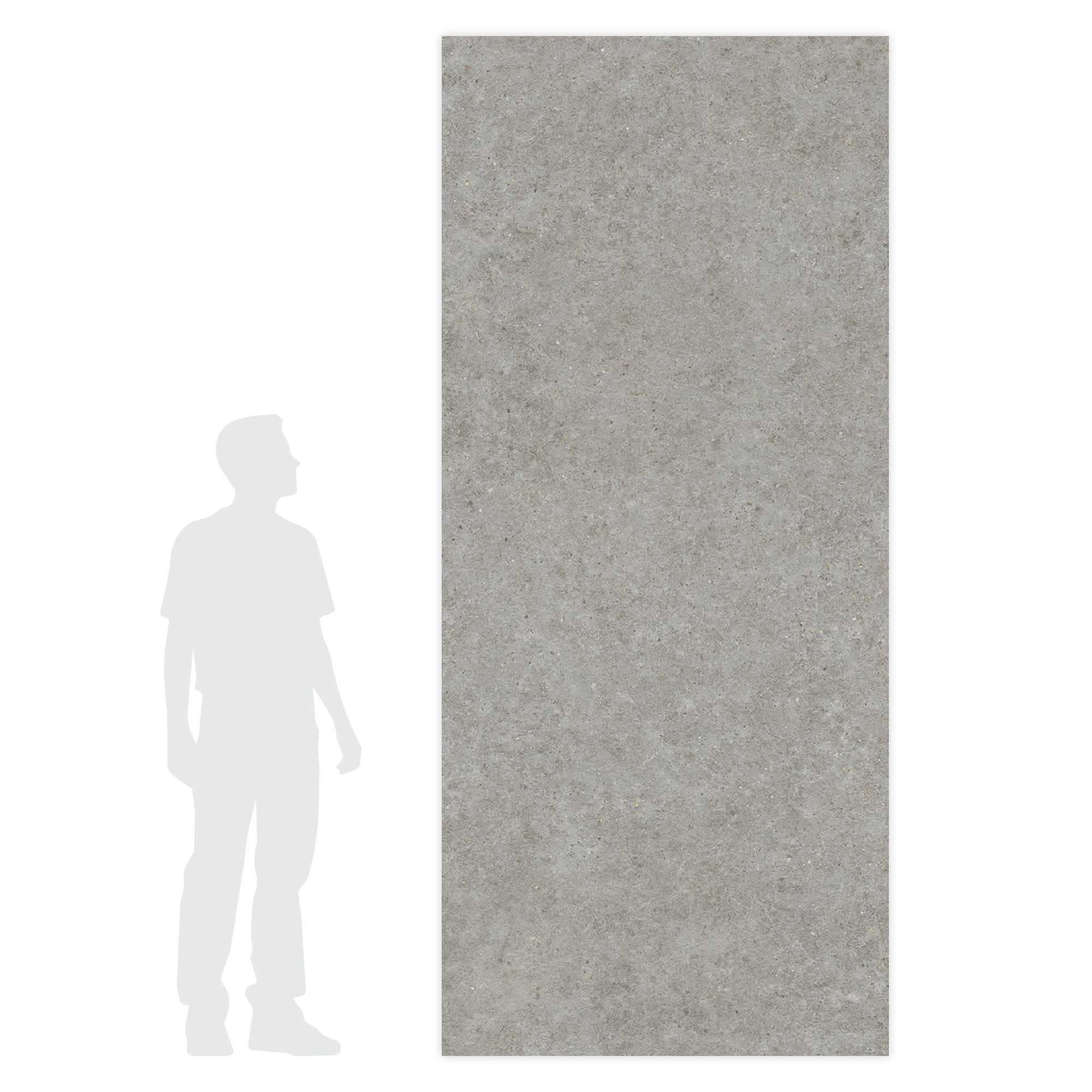 Carrelage effet Pierre Calcaire Gris Cendré 278x120x0,6 cm Mat Domella - Mur intérieur
