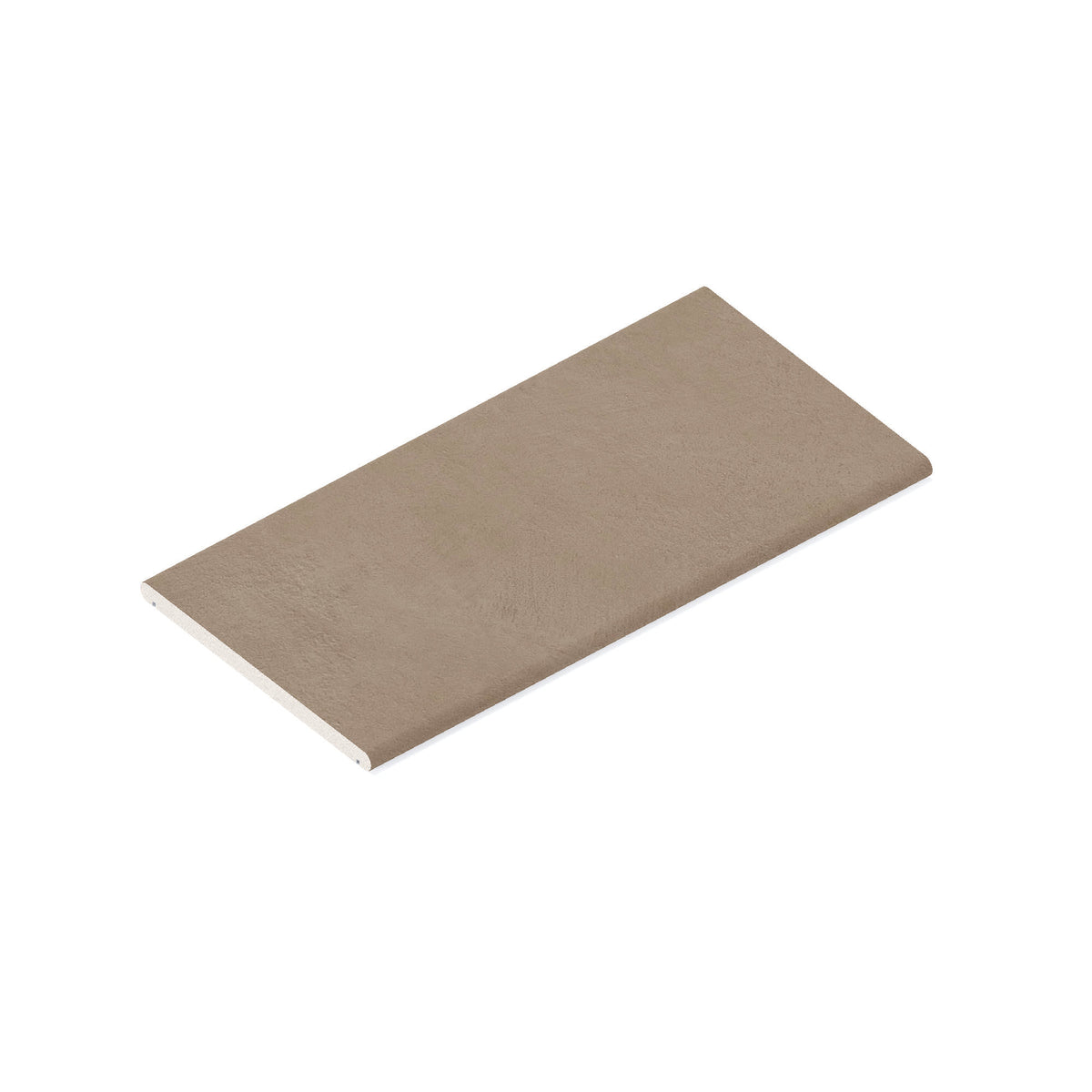 Couvertine effet Béton Brun Sable 60x30x2 cm Bord 1/2 Rond Double Larmier Benzaro