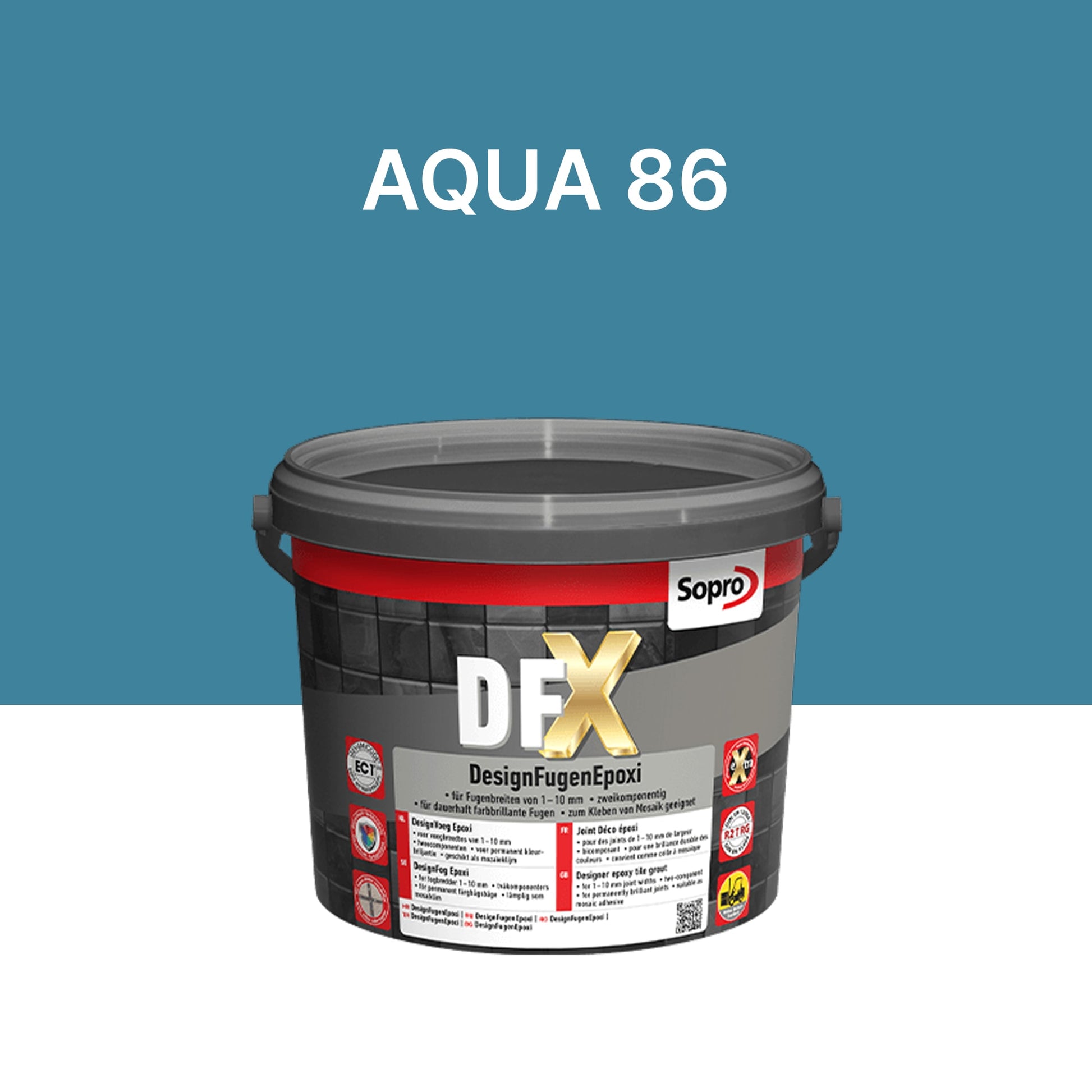 Joint / Colle époxy carrelage et piscine - Aqua 86 - Sopro DFX - 3 kg