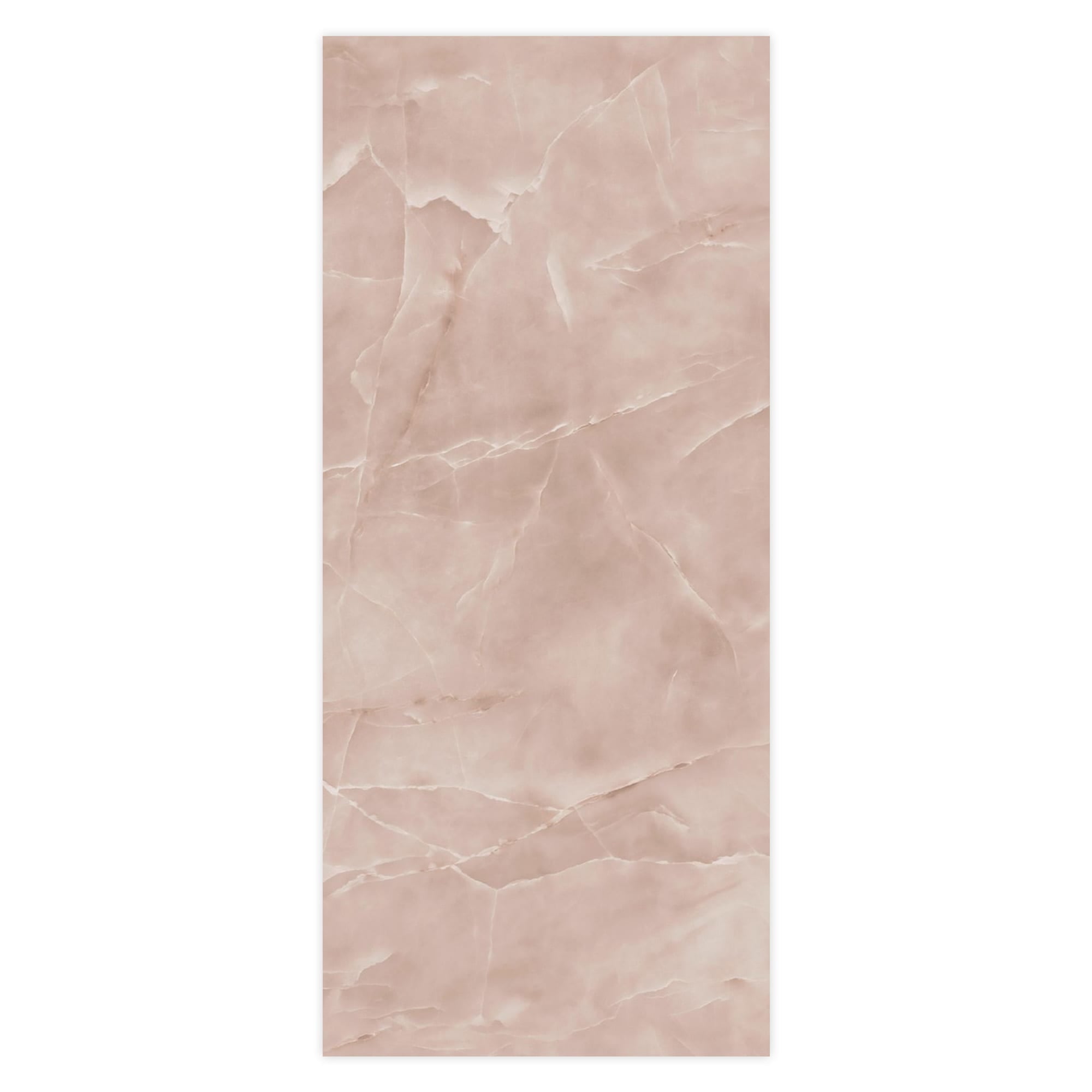 Carrelage effet Onyx Rose Quartz 278x120x0,6 cm Brillant Nerolio - Mur intérieur