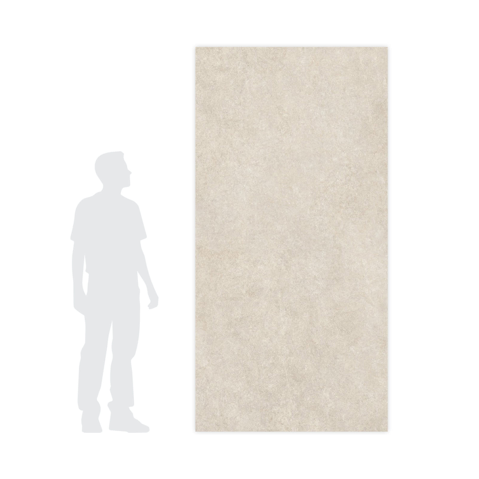 Carrelage effet Pierre Quartzite Blanc 240x120x0,9 cm Mat Venturo - Mur intérieur
