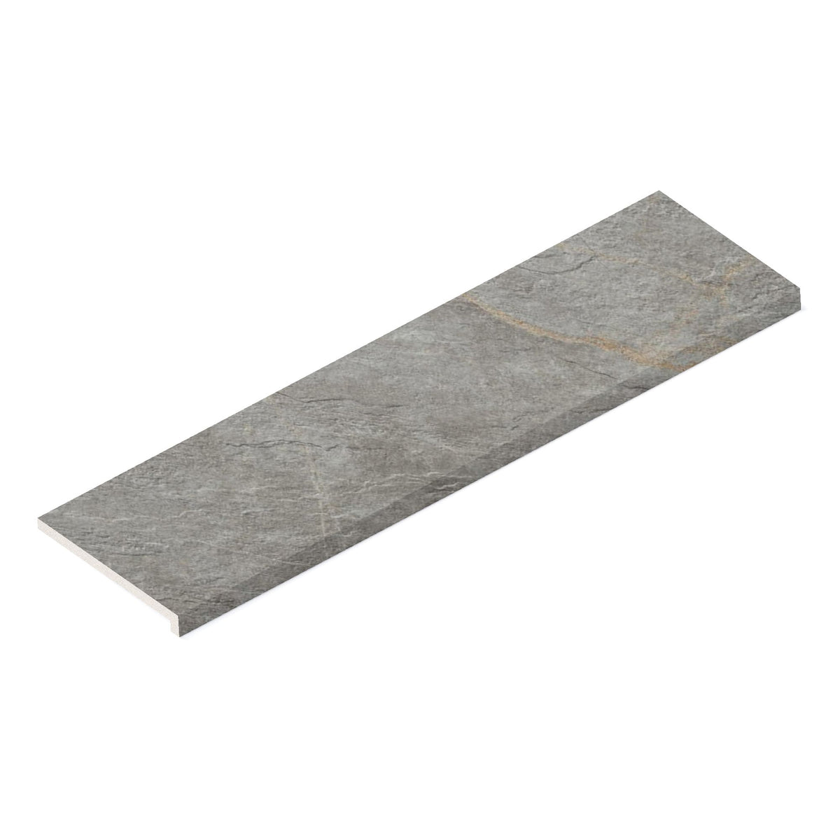 Margelle de piscine effet Marbre Gris Titan 120x33x2 cm Bord Droit avec retombée Montira