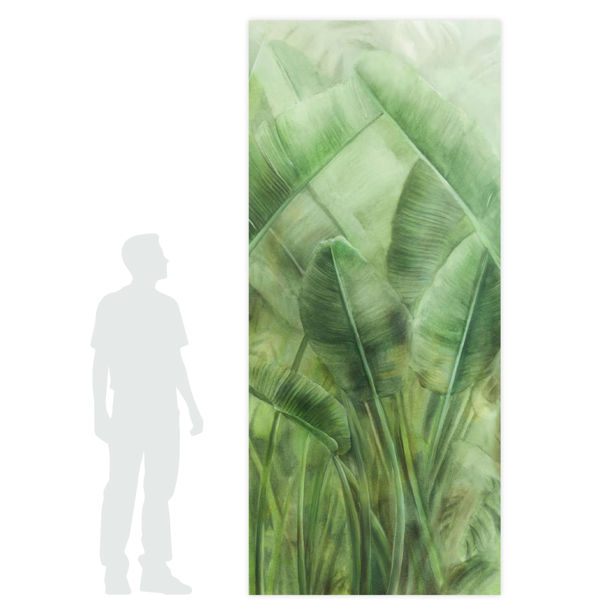 Carrelage effet Béton Vert Jungle Modèle B 278x120x0,6 cm Mat Vetrano - Mur intérieur
