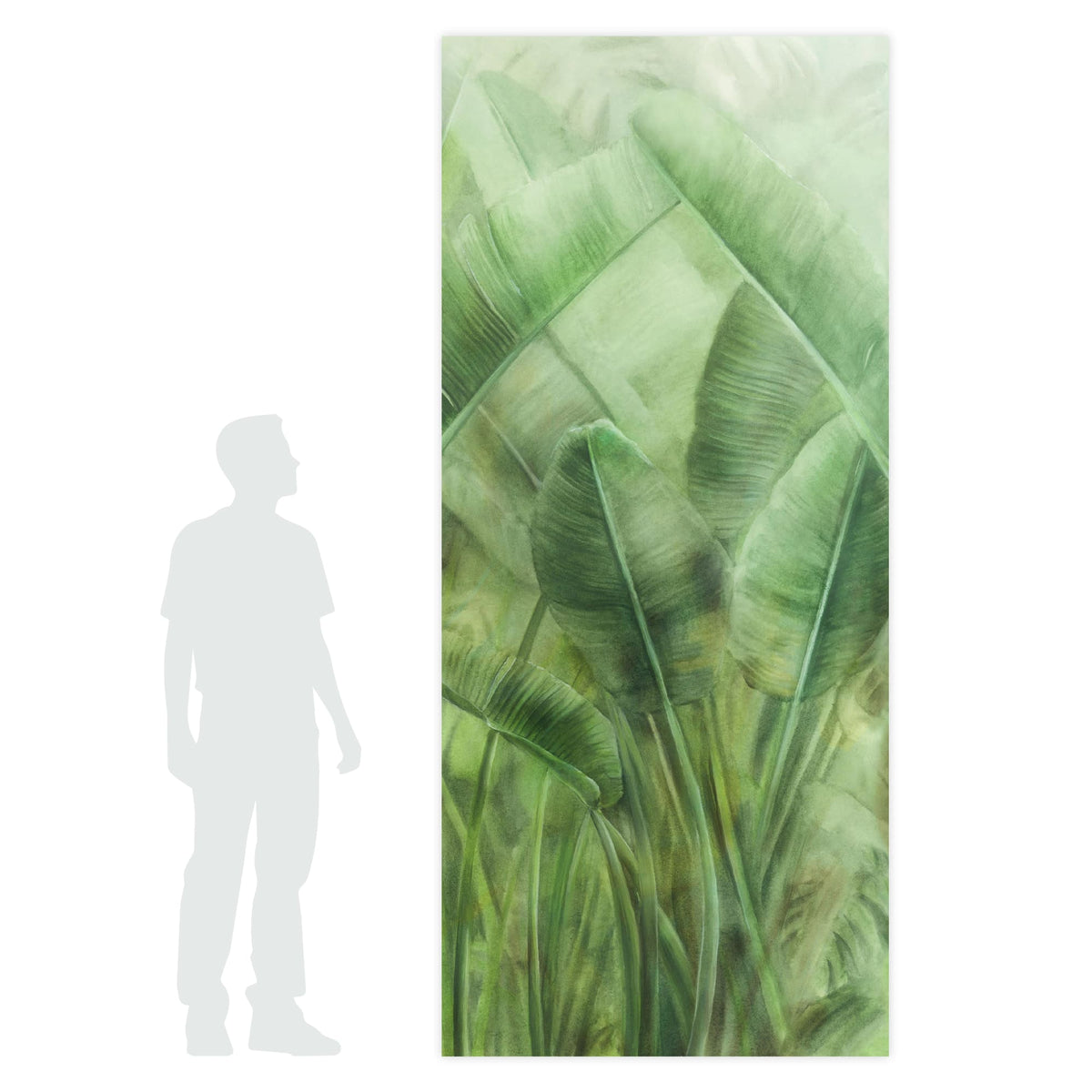 Carrelage effet Béton Vert Jungle Modèle B 278x120x0,6 cm Mat Vetrano - Mur intérieur