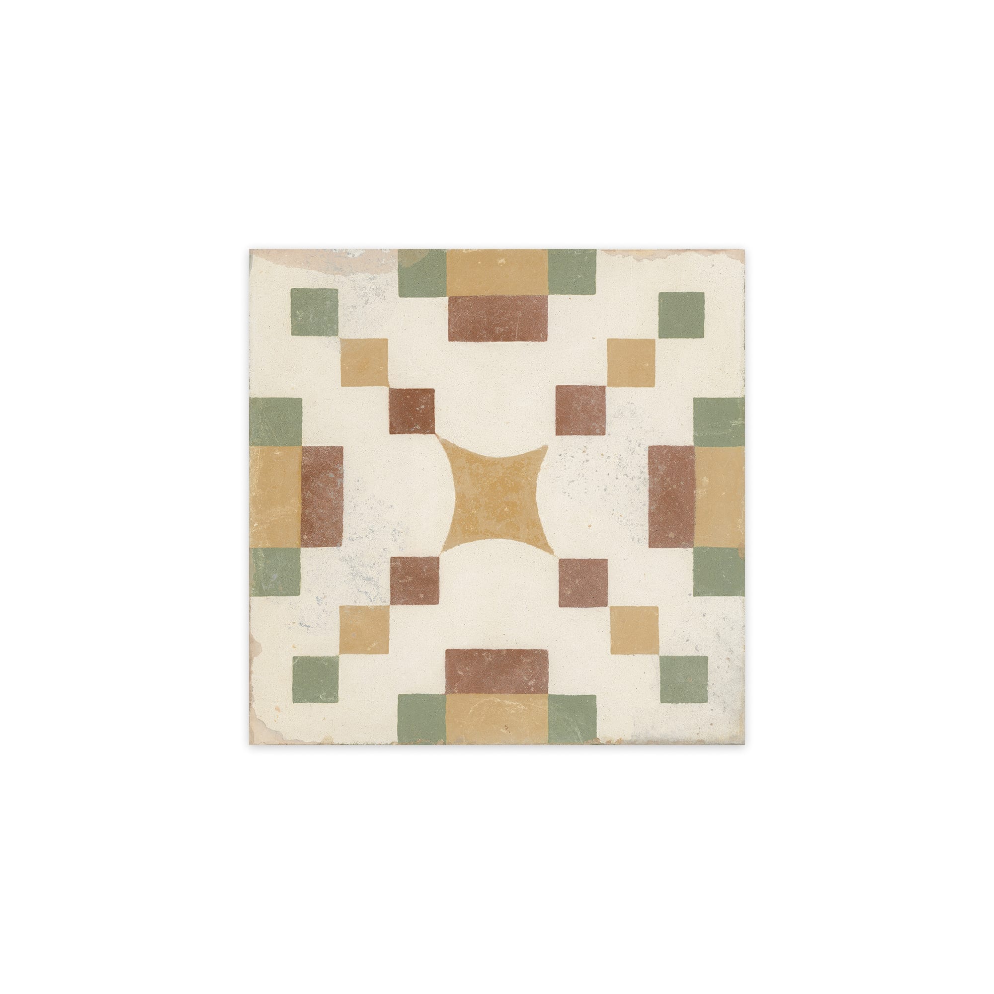 Carrelage Vintage effet Carreau ciment Multicolore Caldora 22,3x22,3x0,9 cm Morava - Sol et mur intérieur