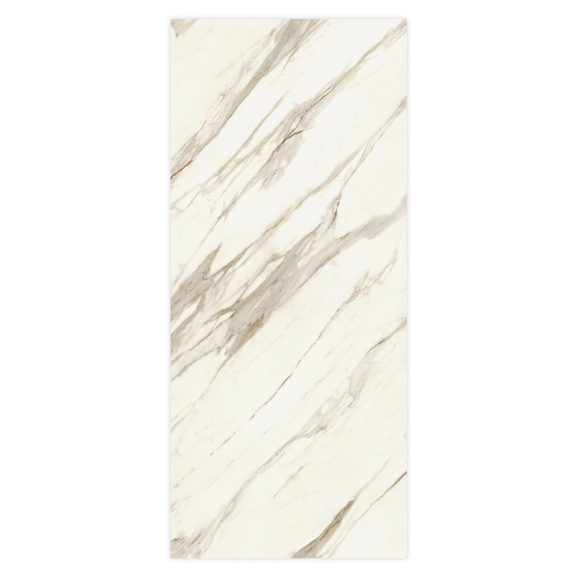 Carrelage effet Marbre Blanc Calacatta Sublime 278x120x0,6 cm Brillant Orsiano - Mur intérieur