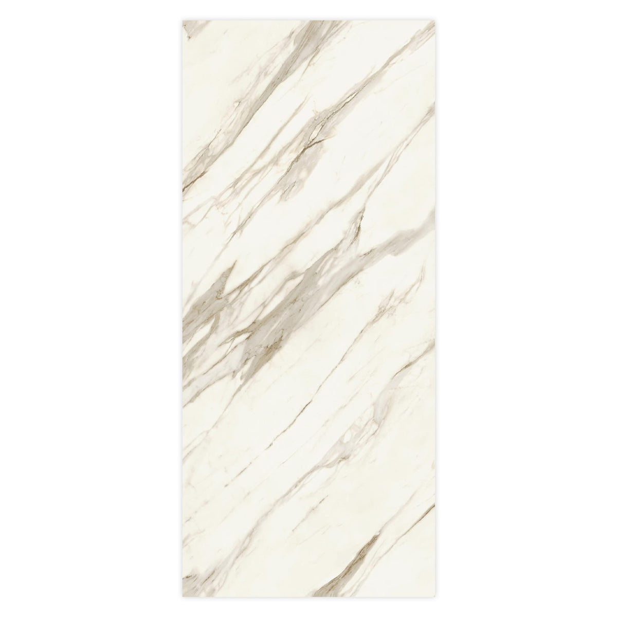 Carrelage effet Marbre Blanc Calacatta Sublime 278x120x0,6 cm Brillant Orsiano - Mur intérieur