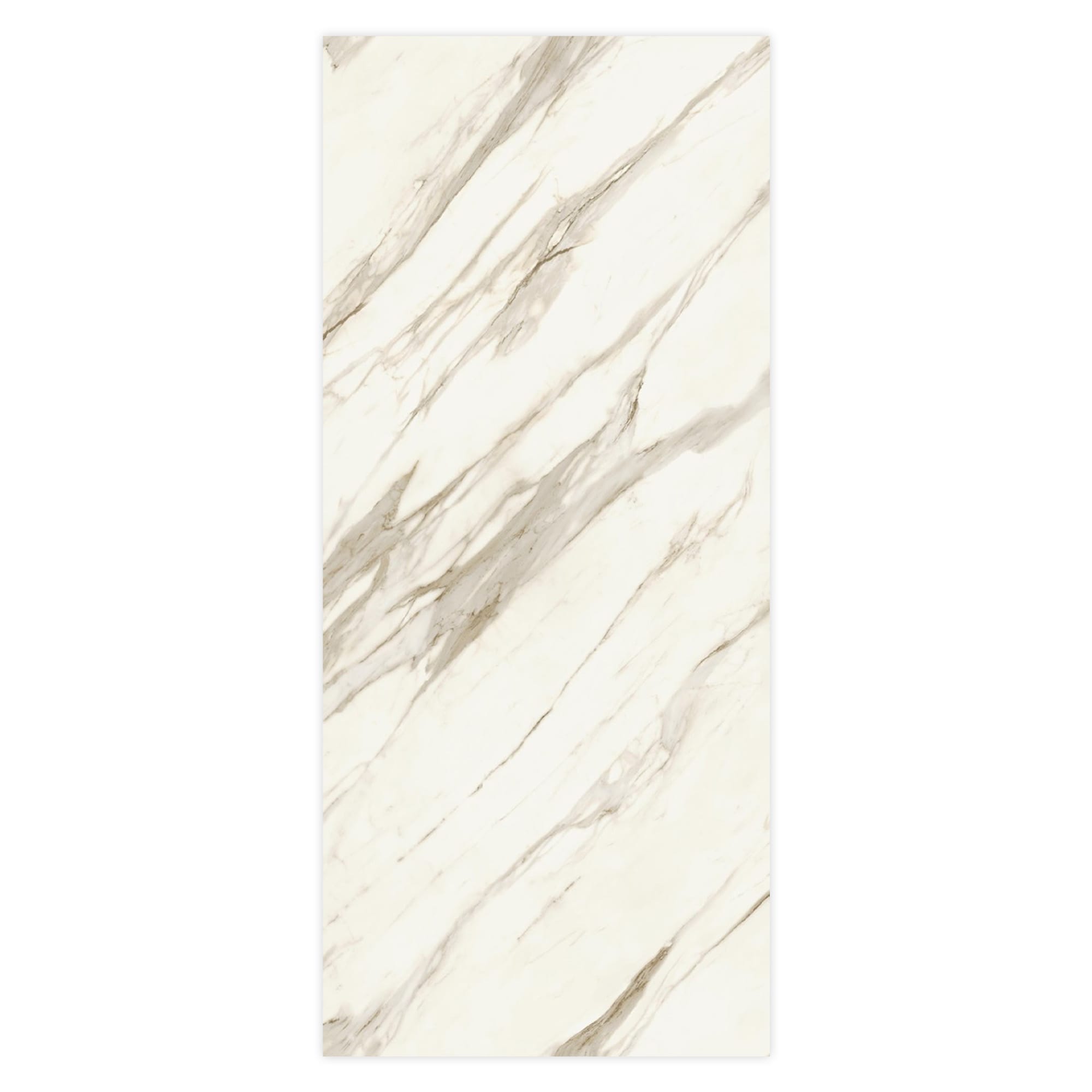 Carrelage effet Marbre Blanc Calacatta Sublime 278x120x0,6 cm Brillant Orsiano - Mur intérieur