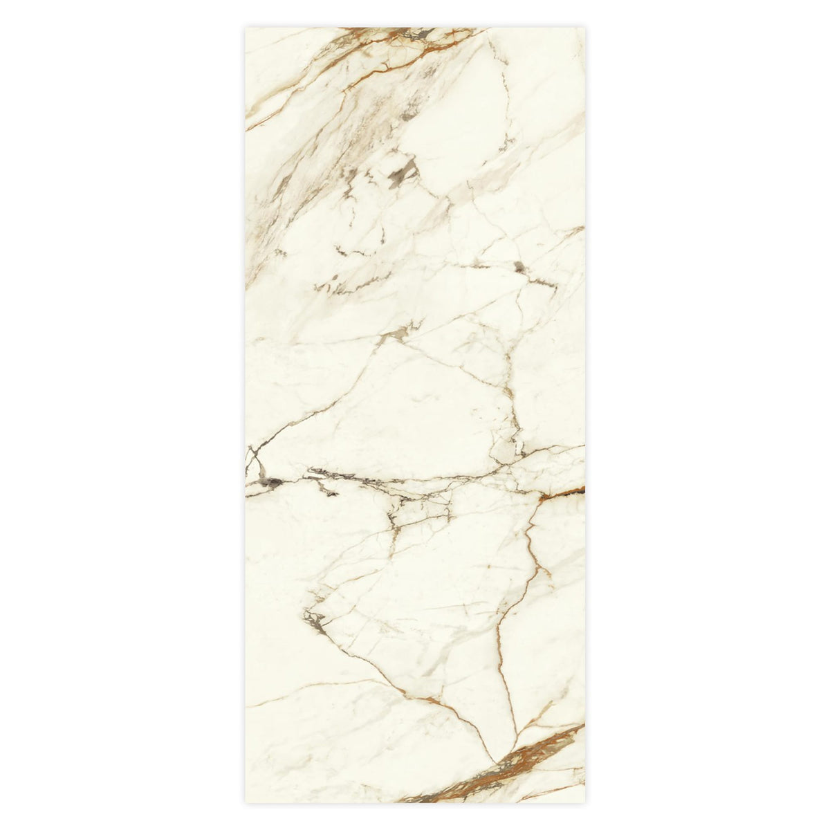 Carrelage effet Marbre Blanc Calacatta Supreme 278x120x0,6 cm Brillant Faventa - Mur intérieur