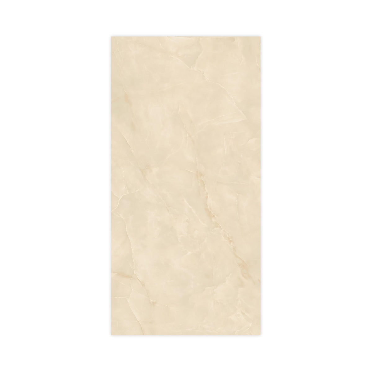 Carrelage effet Onyx Beige Albâtre 240x120x0,9 cm Brillant Nerolio - Mur intérieur