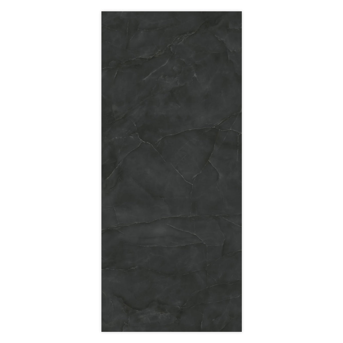 Carrelage effet Onyx Noir Obsidienne 278x120x0,6 cm Brillant Nerolio - Mur intérieur