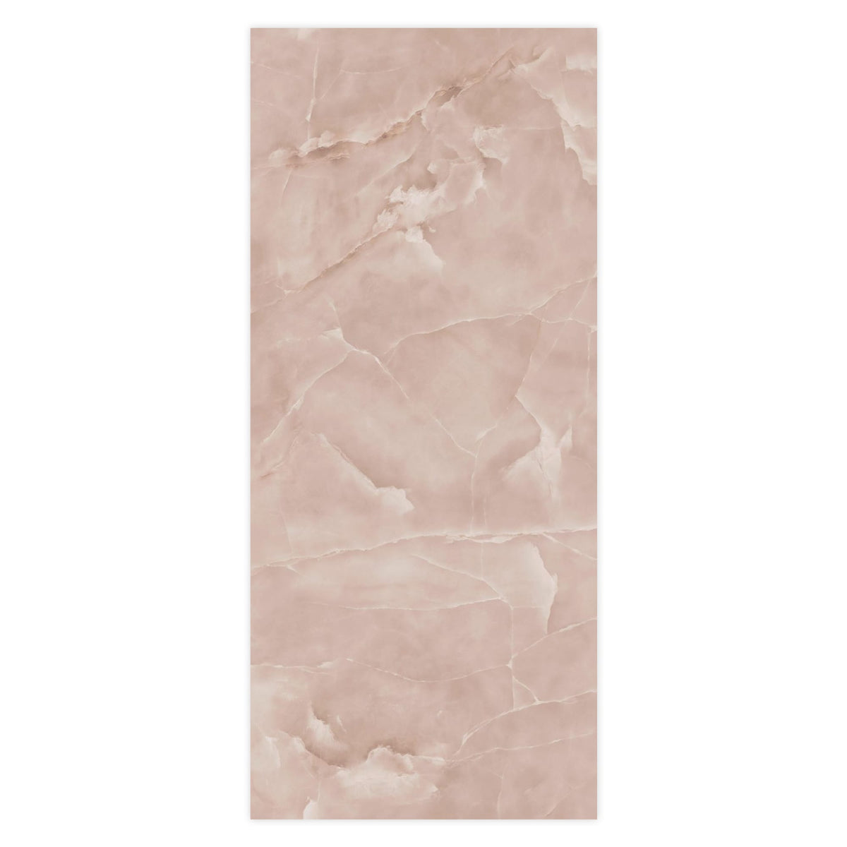 Carrelage effet Onyx Rose Quartz 278x120x0,6 cm Brillant Nerolio - Mur intérieur