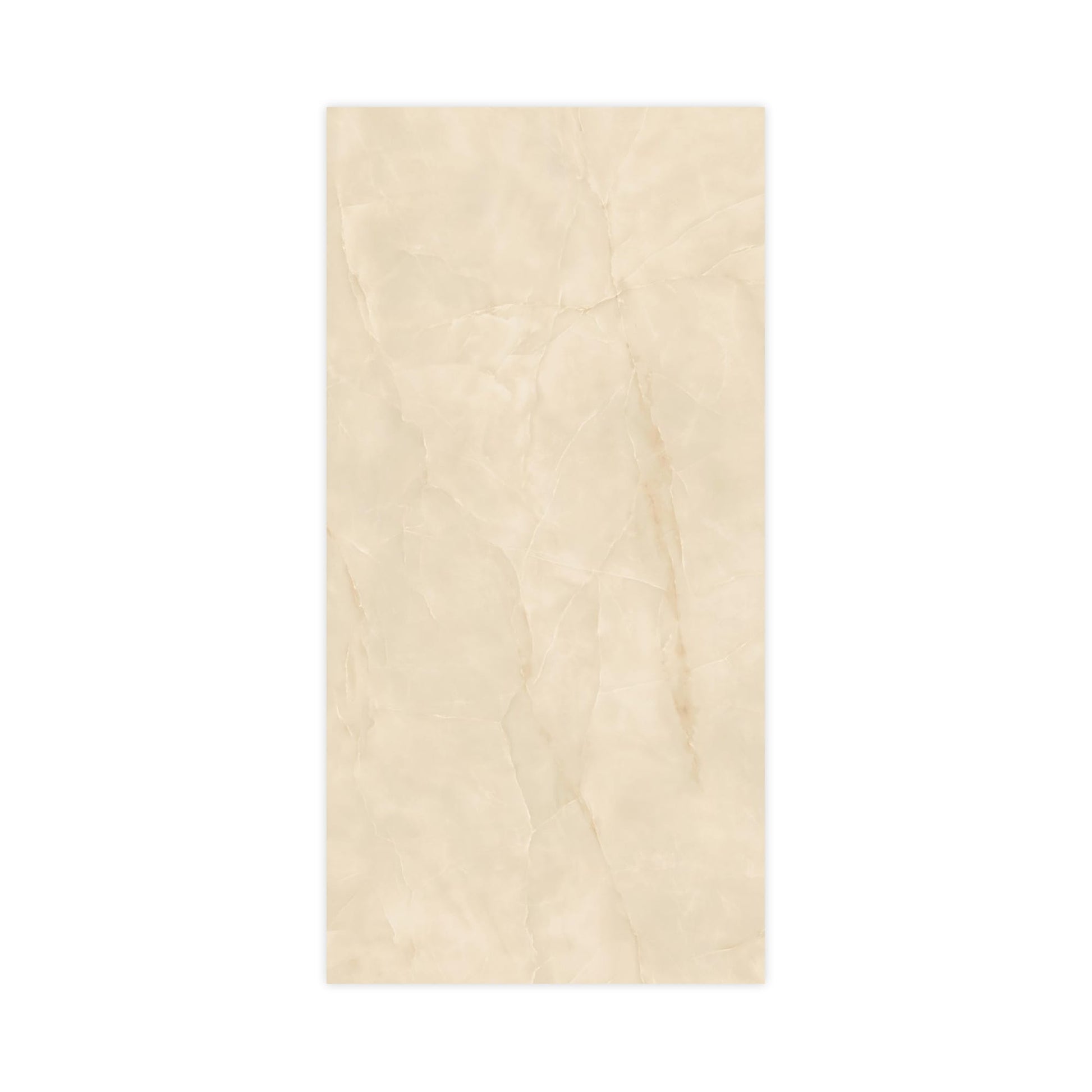 Carrelage effet Onyx Beige Albâtre 240x120x0,9 cm Brillant Nerolio - Mur intérieur
