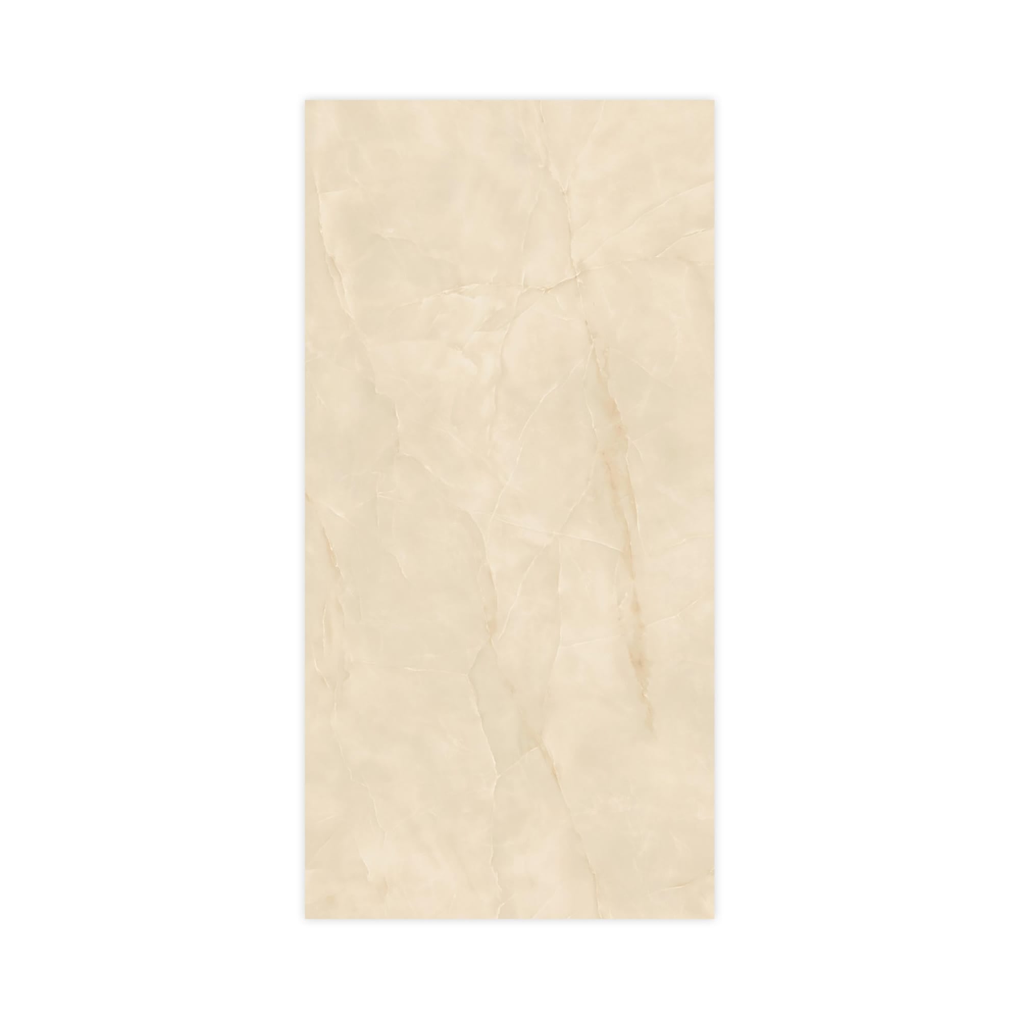 Carrelage effet Onyx Beige Albâtre 240x120x0,9 cm Brillant Nerolio - Mur intérieur