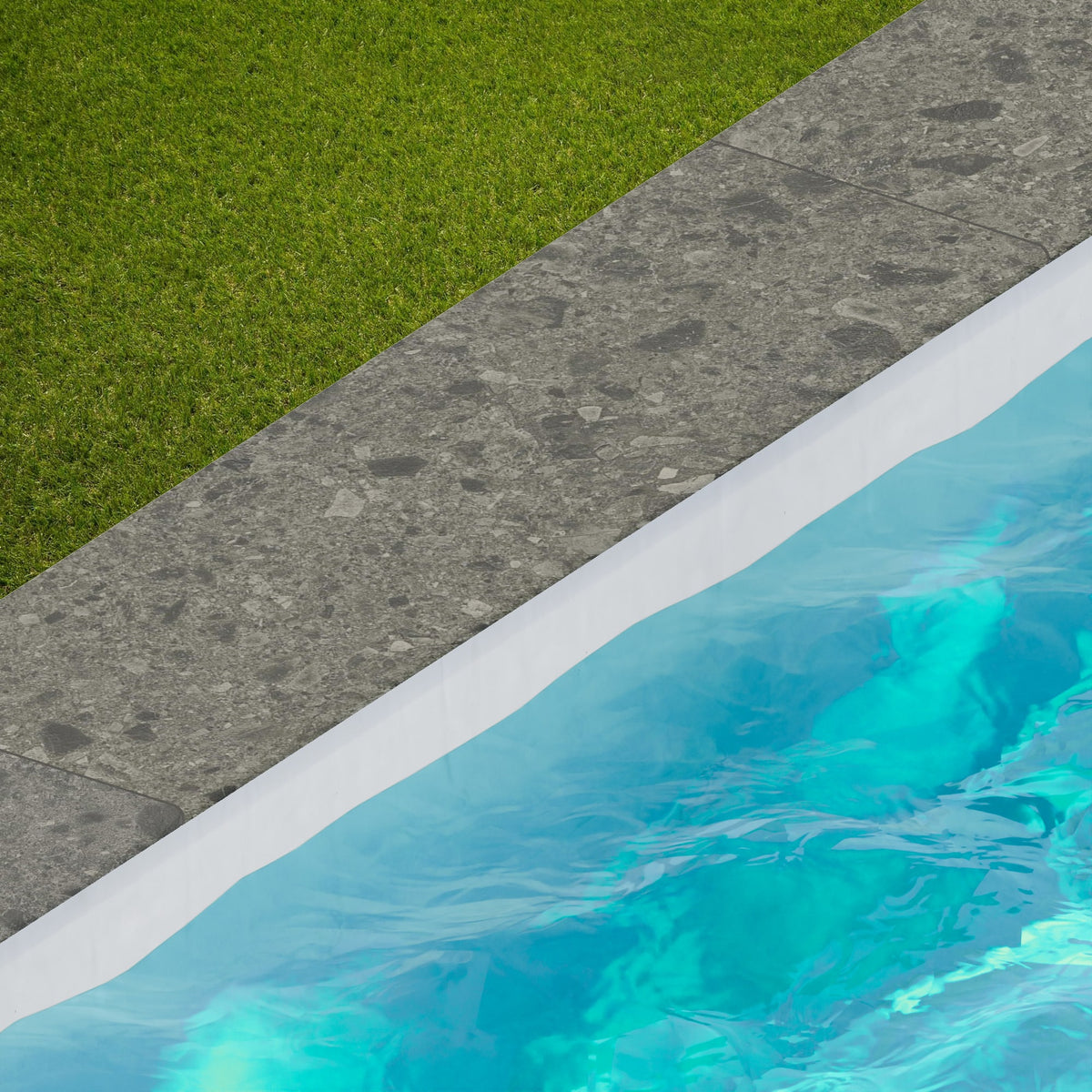 Margelle de piscine effet Pierre Ceppo di Gré Gris Foncé 120x33x2 cm Bord 1/2 Rond Massira