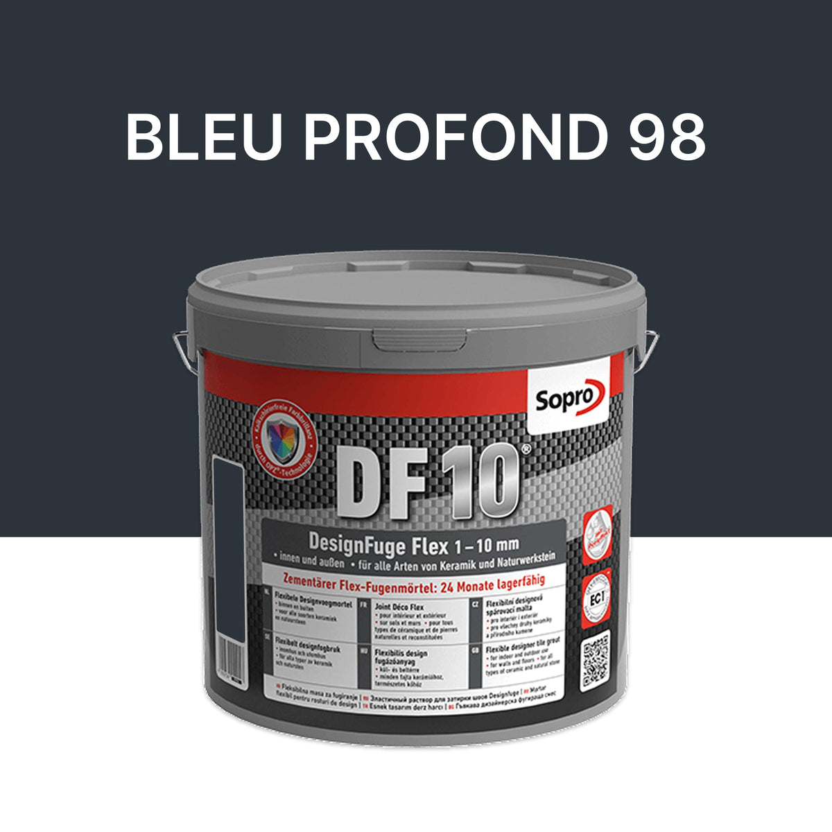 Joint carrelage salle de bains - 1 à 10 mm - Bleu profond 98 - Sopro DF 10 - 5 kg