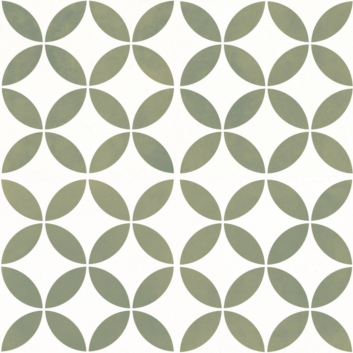 Carrelage effet Carreau ciment Axerio Vert 22,3x22,3x0,9 cm Savero - Sol et mur intérieur