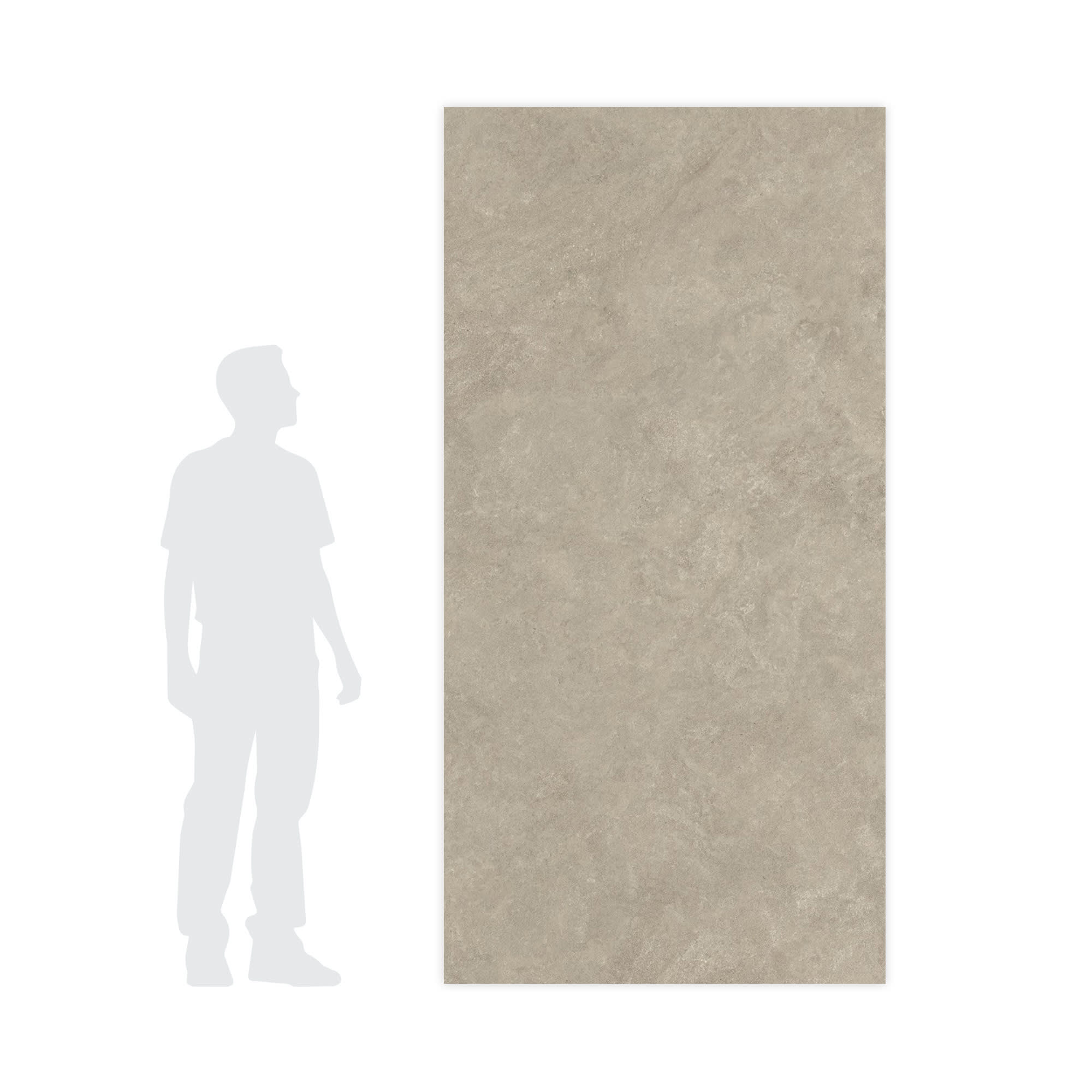 Carrelage effet Pierre Calcaire Gris Ombre 240x120x0,9 cm Mat Rocalta - Mur intérieur