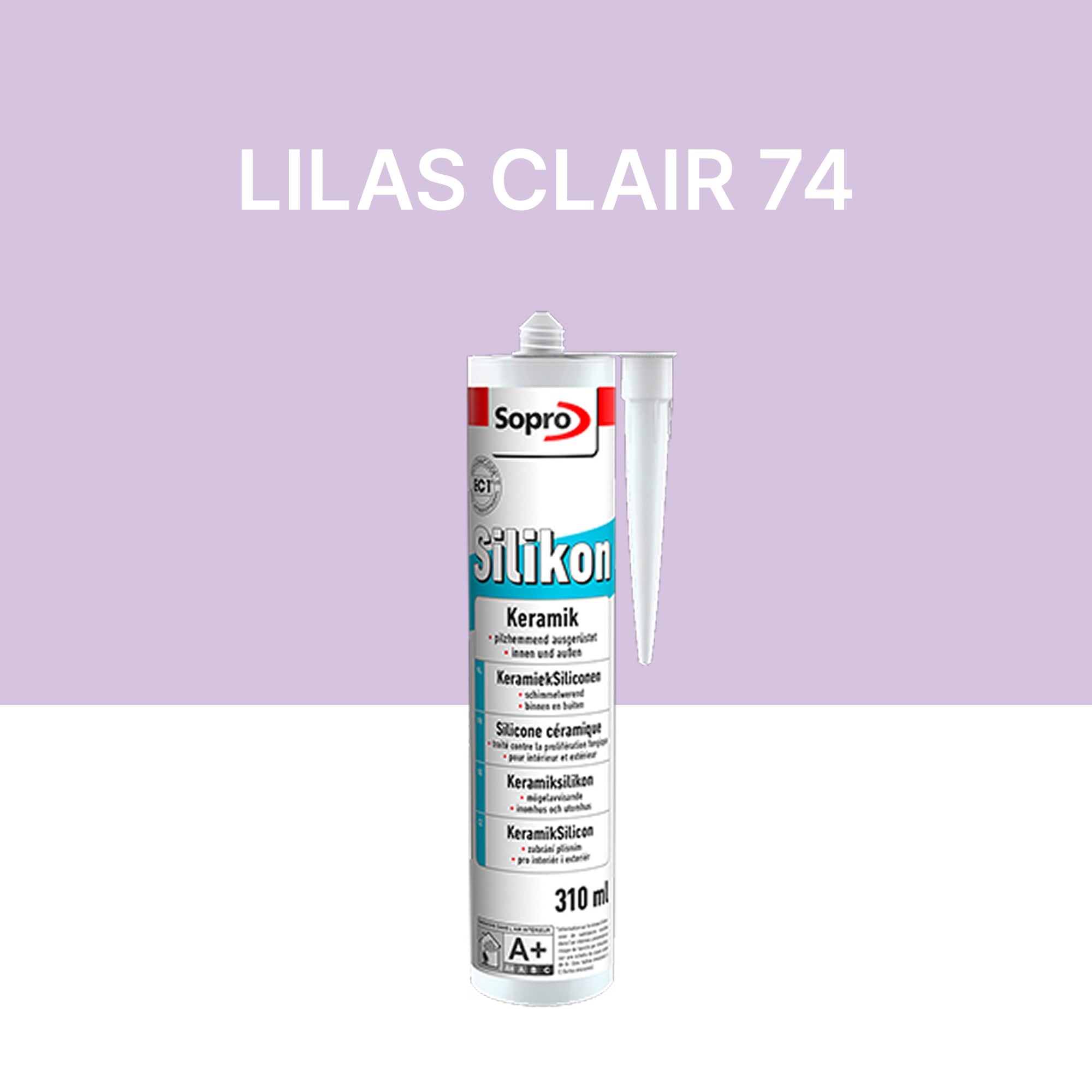 Mastic silicone spécial carrelage - Lilas clair 74 - 310 ml