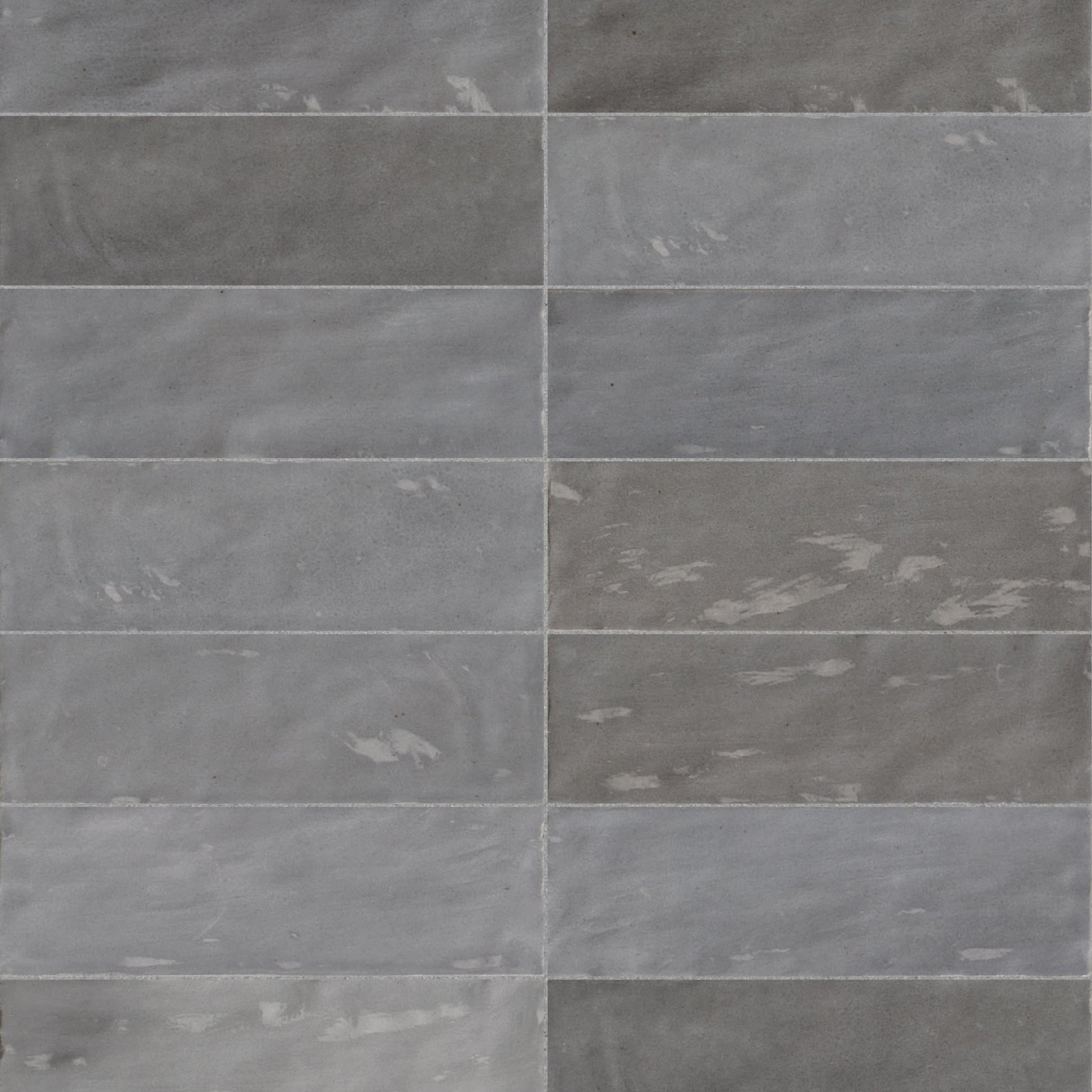 Carrelage effet Zellige Gris 20x6,5x0,85 cm Brillant Orisel - Mur intérieur