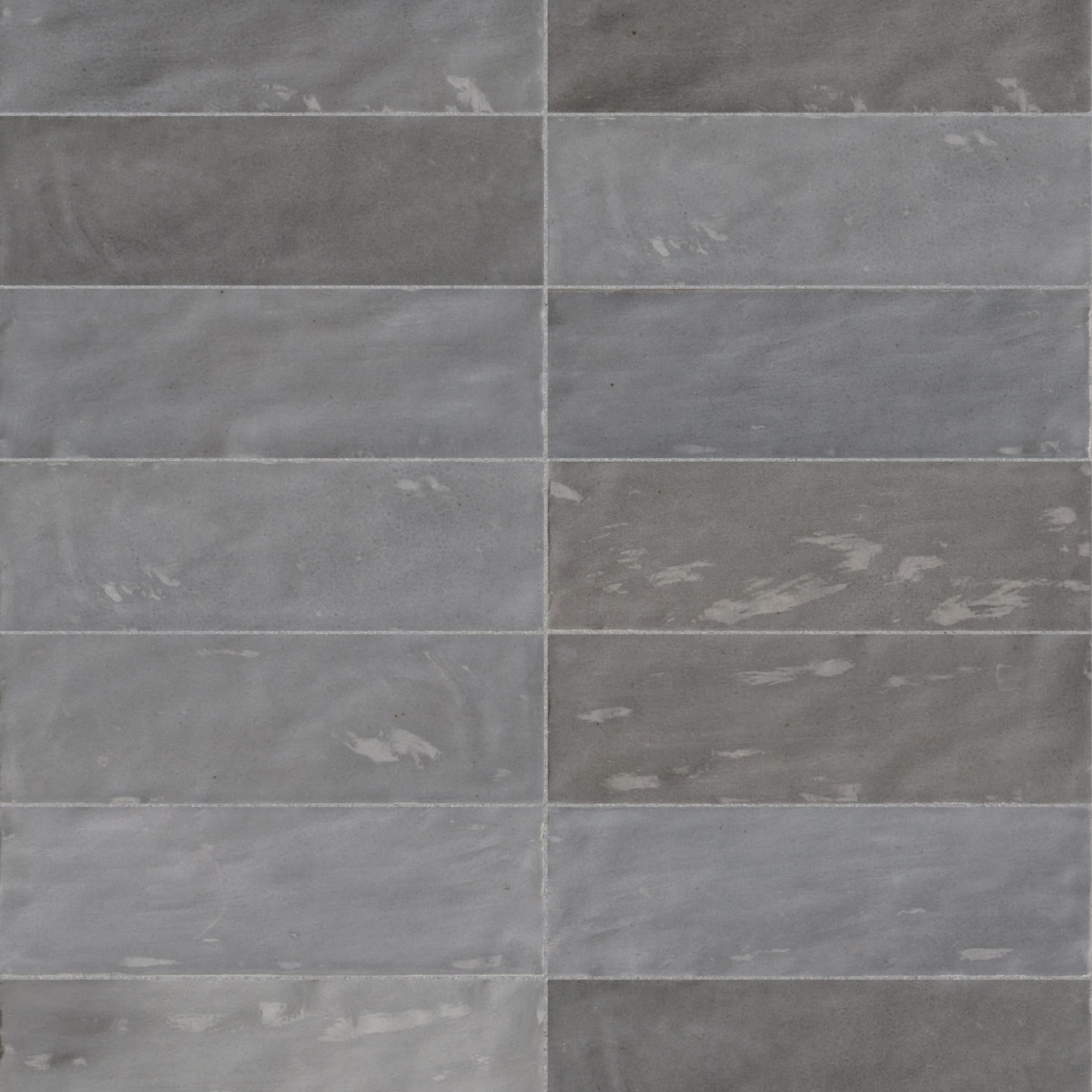 Carrelage effet Zellige Gris 20x6,5x0,85 cm Brillant Orisel - Mur intérieur