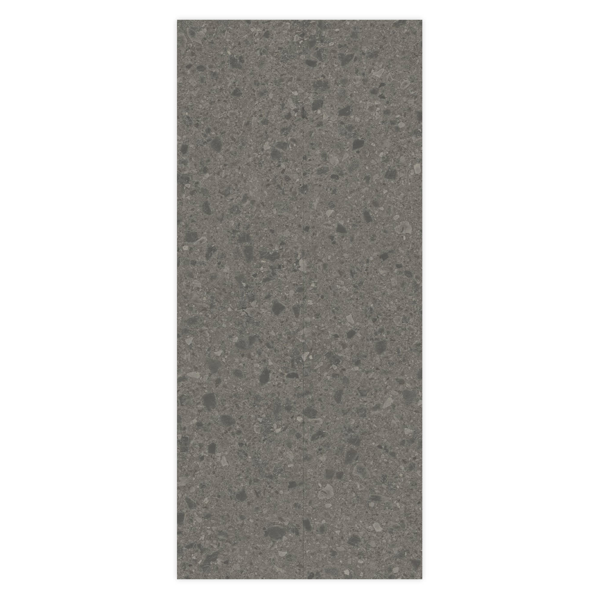 Carrelage effet Pierre Ceppo di Gré Gris Foncé 278x120x0,6 cm Mat Massira - Mur intérieur