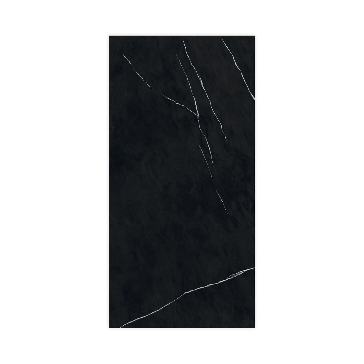 Carrelage effet Marbre Noir Impérial 240x120x0,9 cm Brillant Orsiano - Mur intérieur