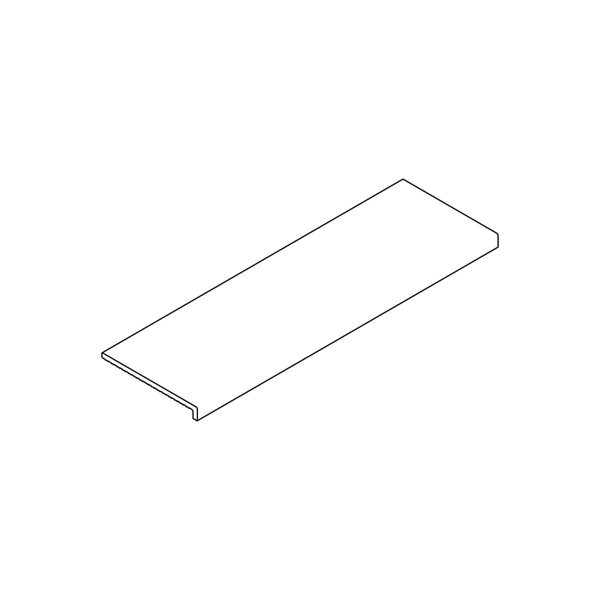 Margelle de piscine effet Travertin Beige 97,9x31,7x1,4 cm Bord Droit avec retombée Capri