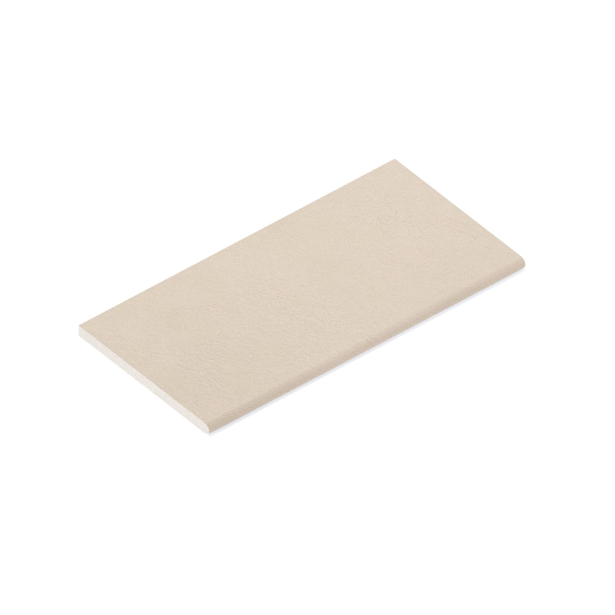 Margelle de piscine effet Béton Blanc Minéral 60x30x2 cm Bord 1/2 Rond Benzaro