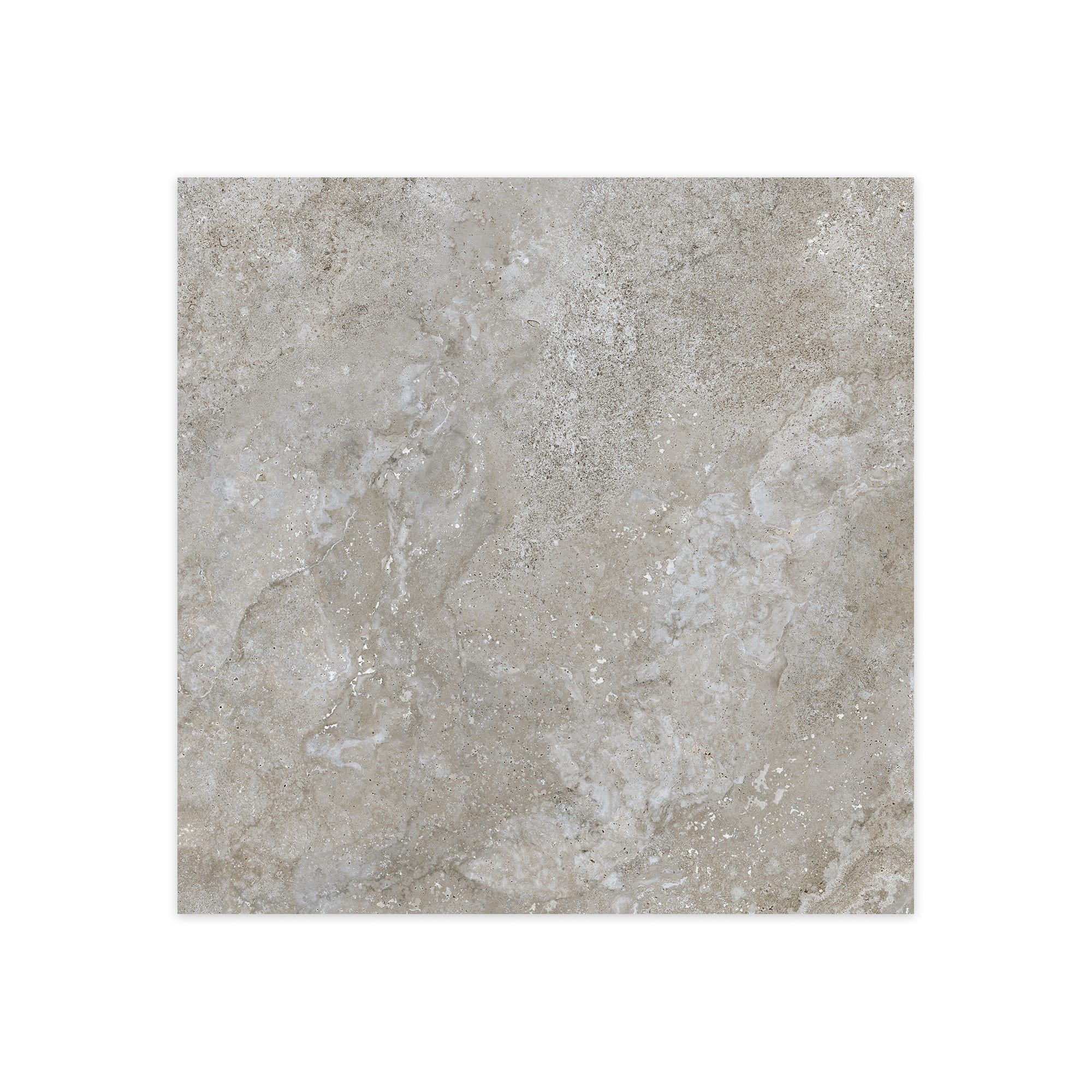 Carrelage effet Travertin Gris Marron 90x90x0,9 cm In&Out Castorel - Sol et mur intérieur et Sol extérieur