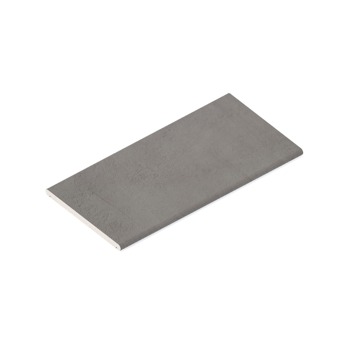 Couvertine effet Béton Gris Ombre 60x30x2 cm Bord 1/2 Rond Double Larmier Gravino