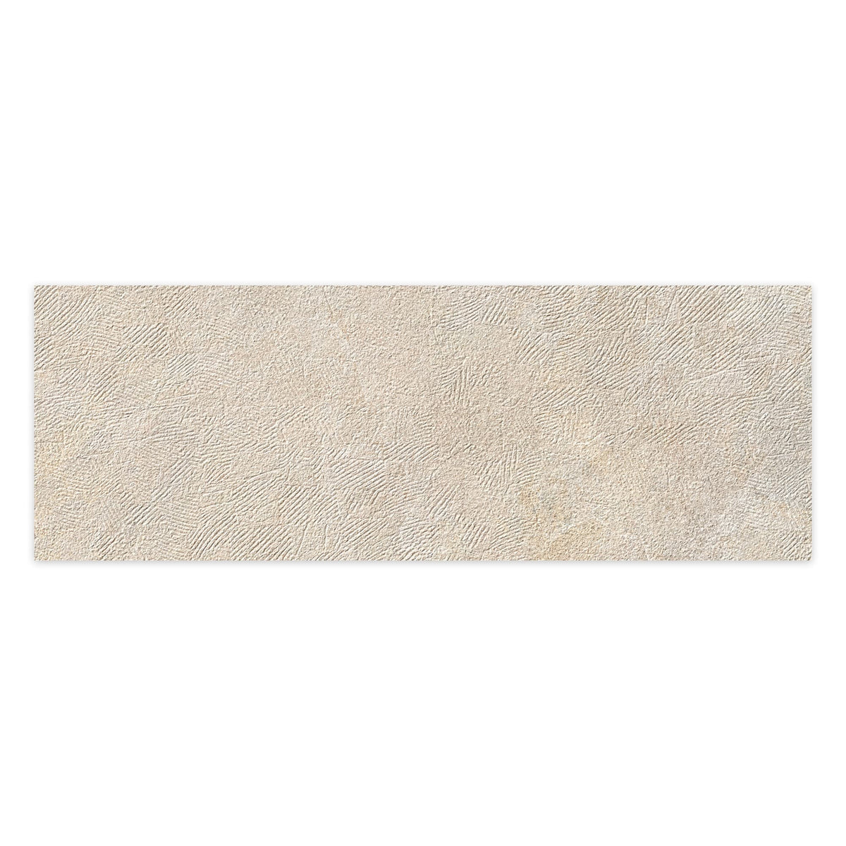 Carrelage effet Pierre 3D Beige Sable Hammered 100x33,3x0,86 cm Serdano - Mur intérieur