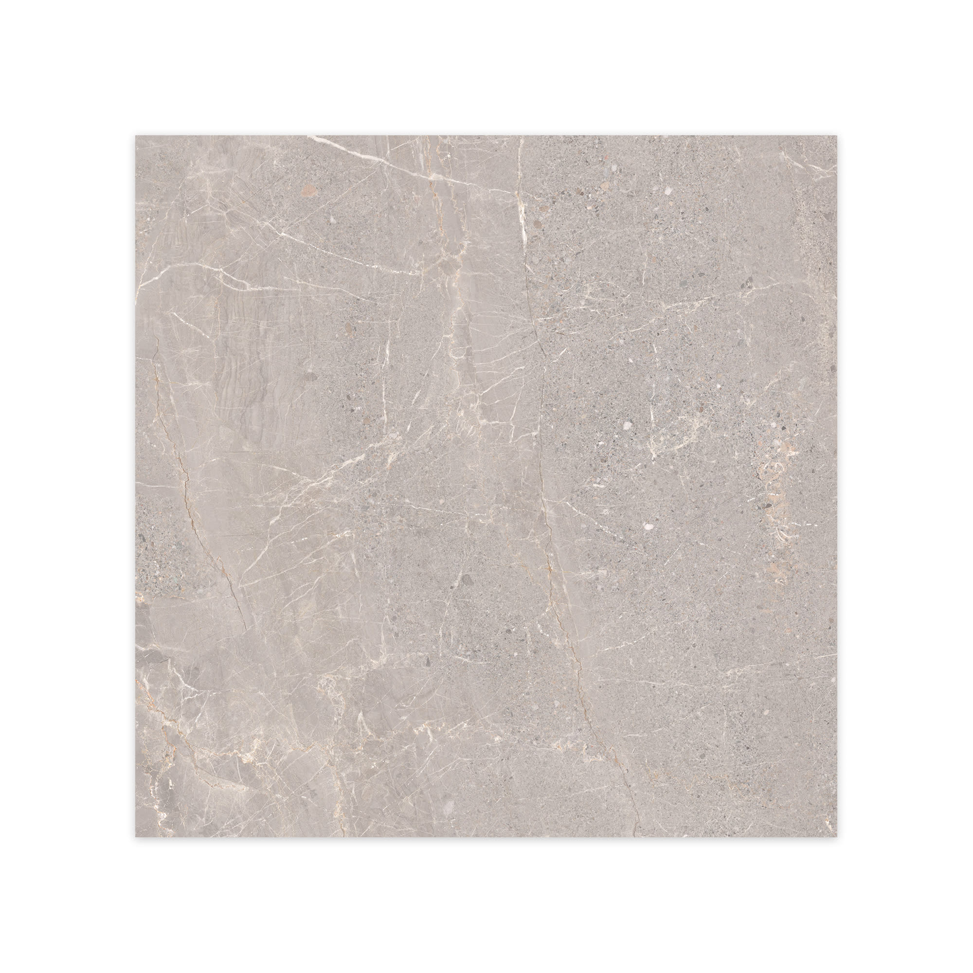 Carrelage effet Pierre Gris Silver 60x60x0,9 cm In&Out Torvane - Sol et mur intérieur et Sol extérieur