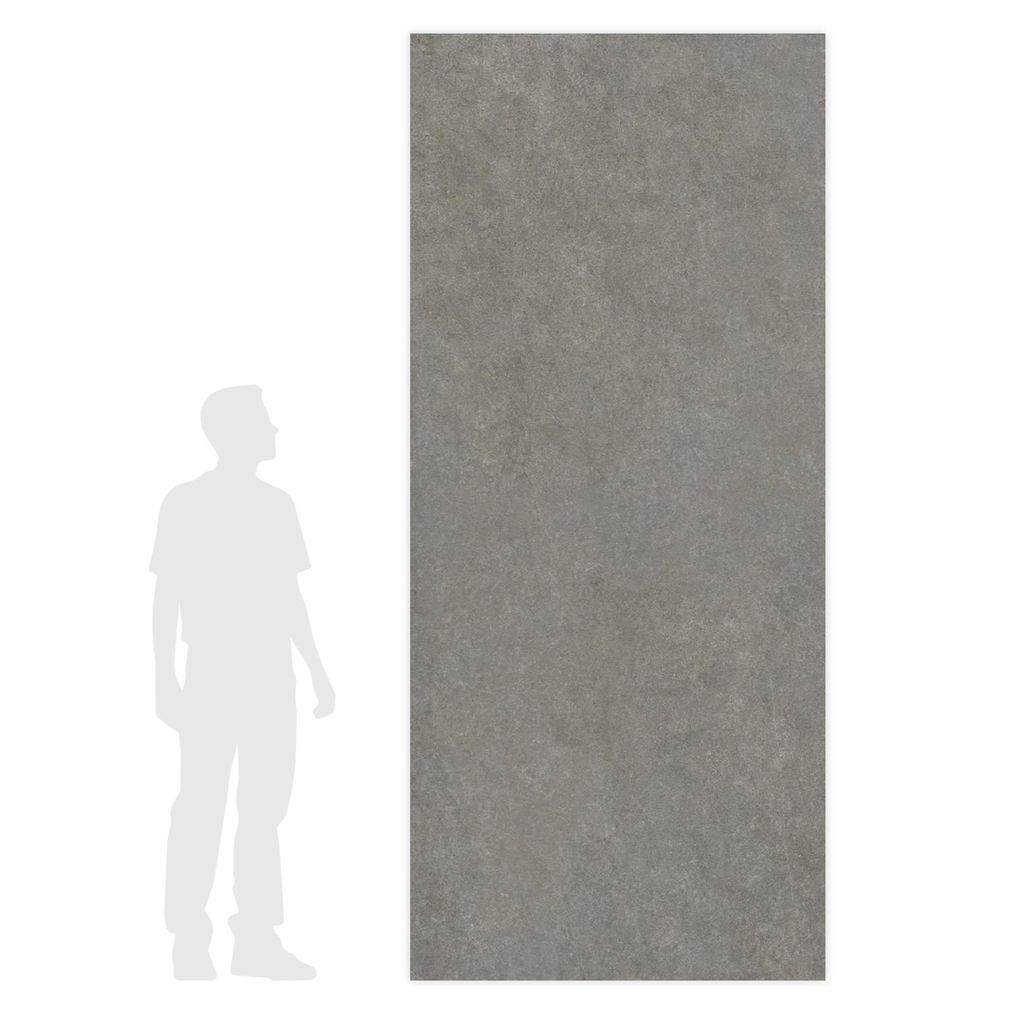 Carrelage effet Pierre Quartzite Gris Fumé 278x120x0,6 cm Mat Venturo - Mur intérieur