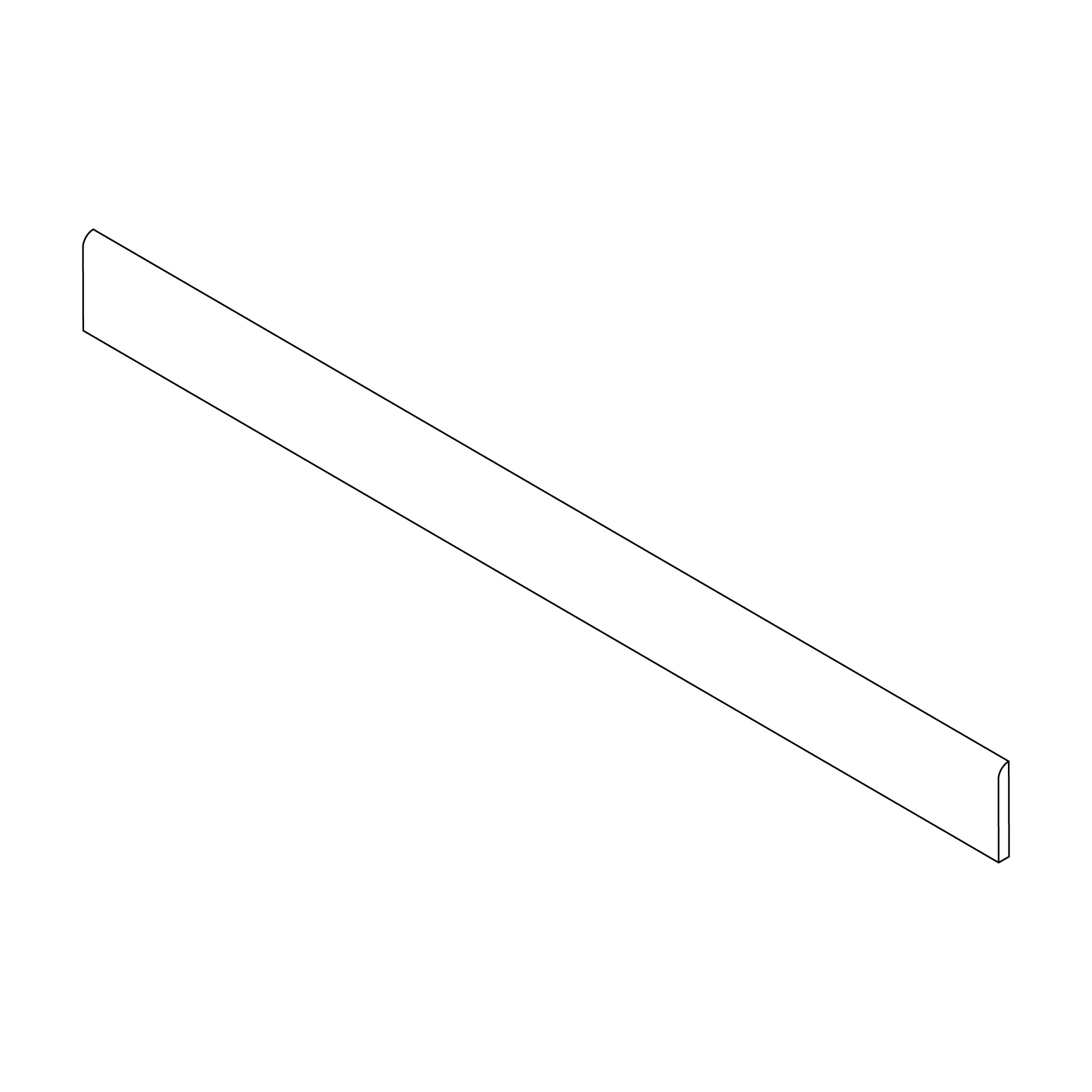 Plinthe carrelage effet Béton Beige Crème 80x7,2 cm Mat Vetrano