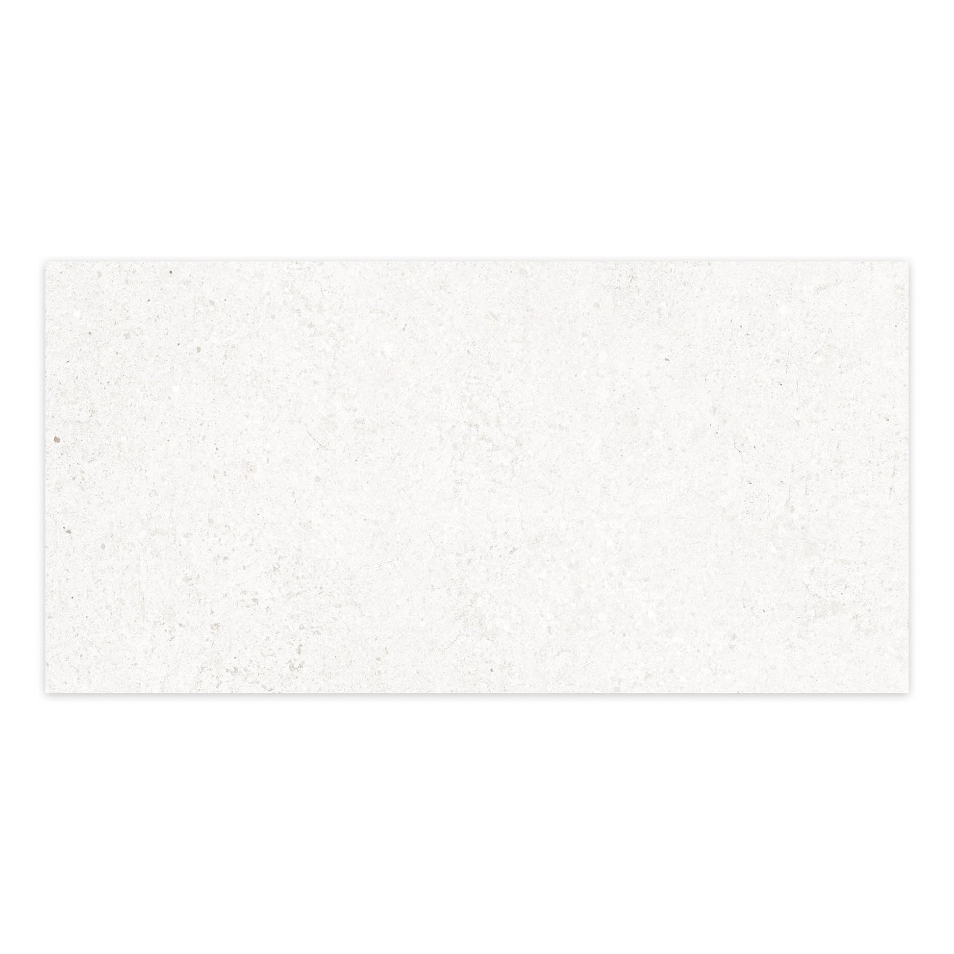 Carrelage effet Béton Blanc 100x50x2 cm Arvelis - Sol extérieur