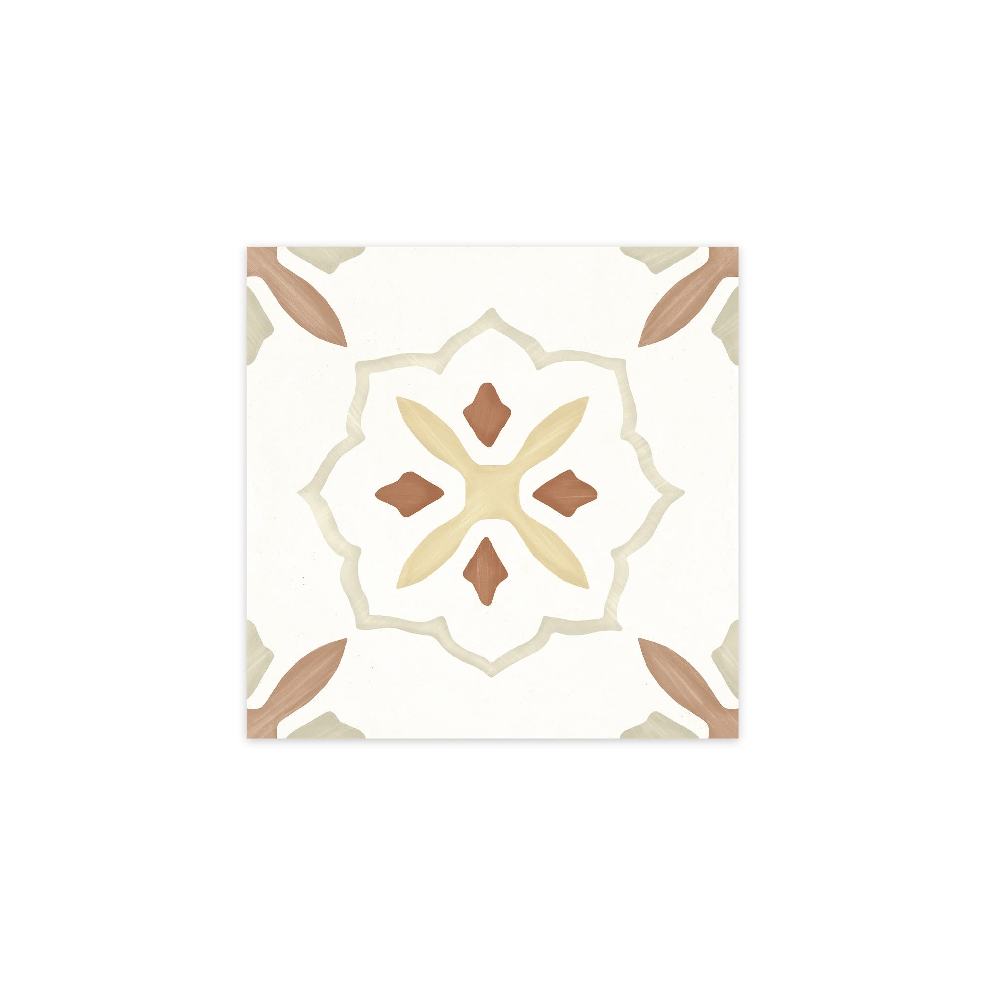 Carrelage effet Carreau ciment Azoria Terracotta 22,3x22,3x0,9 cm Levior - Sol et mur intérieur