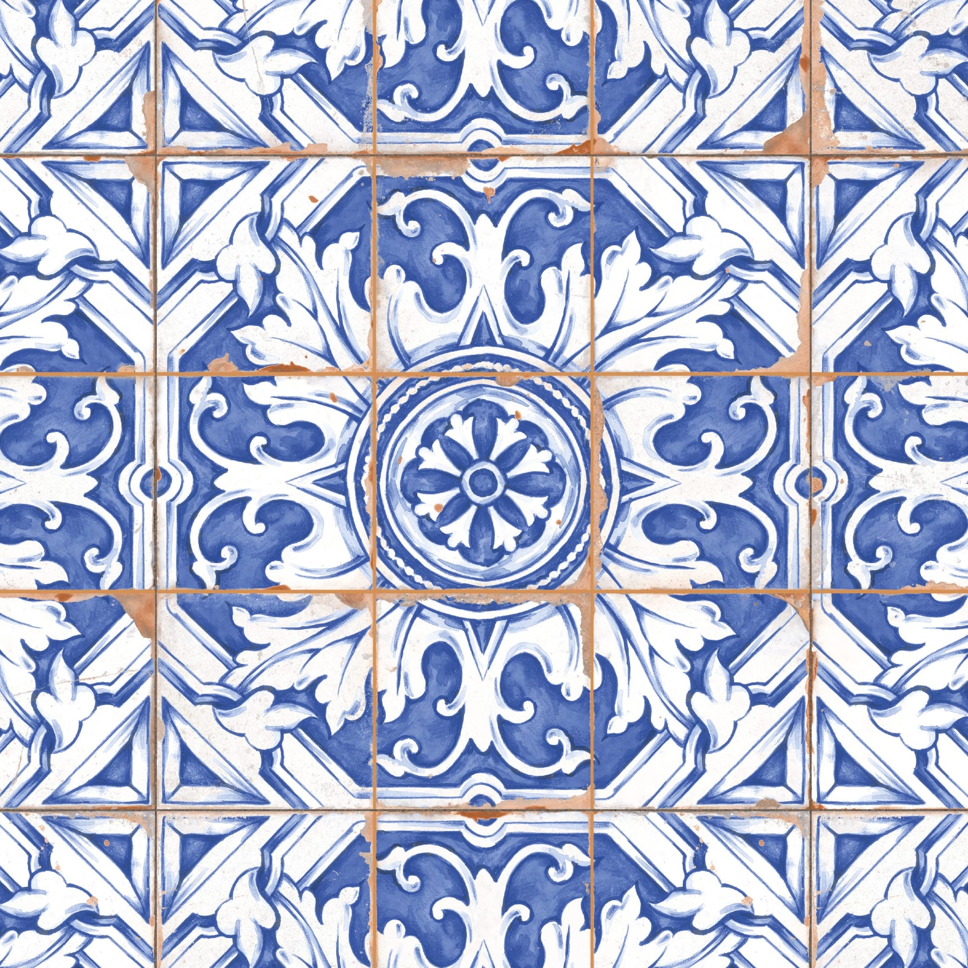 Carrelage Vintage Bleu Petra 33x33x0,95 cm Castelia - Mur intérieur