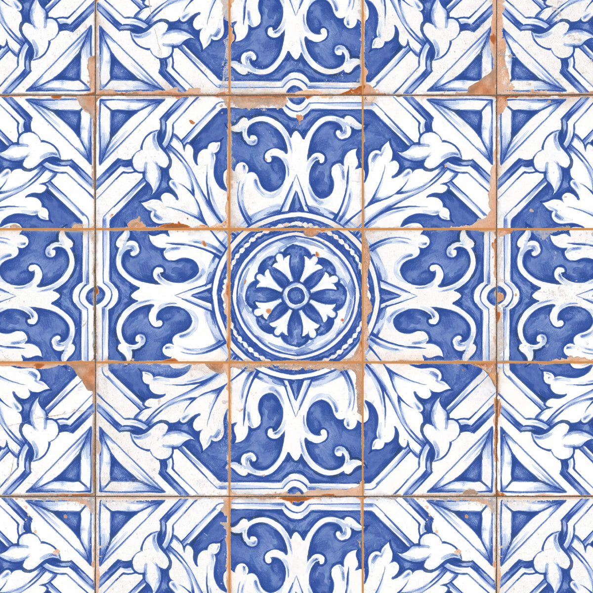 Carrelage Vintage Bleu Petra 33x33x0,95 cm Castelia - Mur intérieur