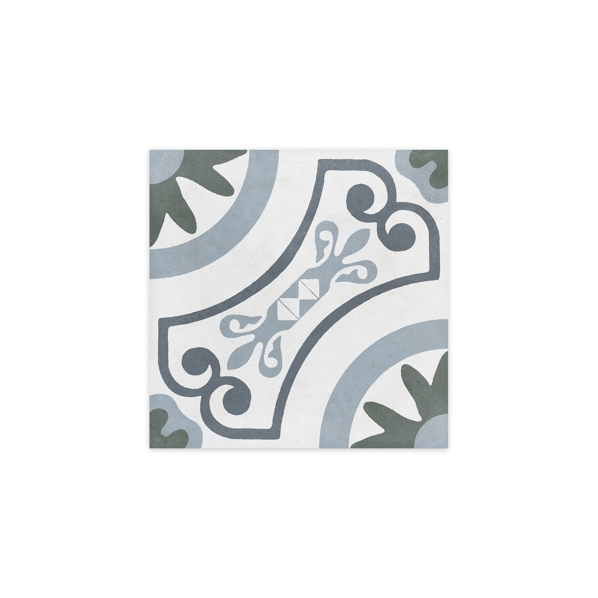 Carrelage effet Carreau ciment Averisca Bleu 22,3x22,3x0,9 cm Novera - Sol et mur intérieur