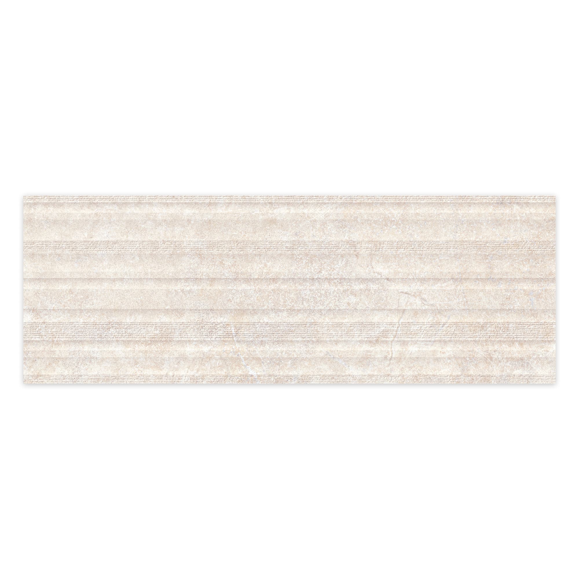 Carrelage effet Pierre 3D Beige Coquille Curve 100x33,3x0,98 cm Torvane - Mur intérieur