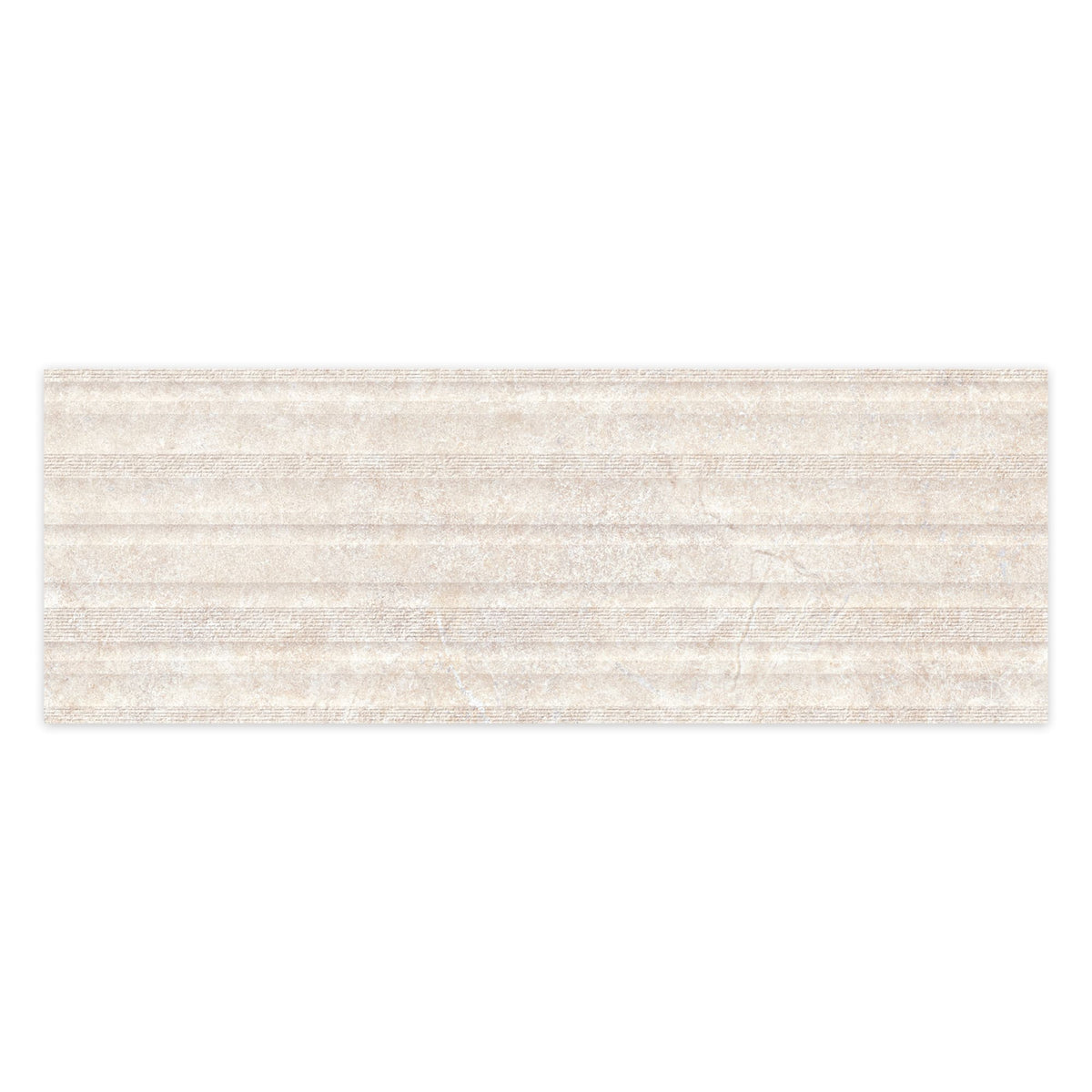 Carrelage effet Pierre 3D Beige Coquille Curve 100x33,3x0,98 cm Torvane - Mur intérieur
