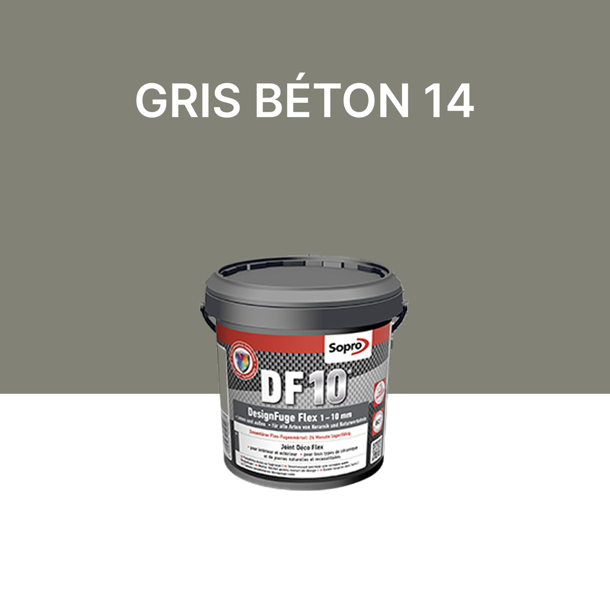 Joint carrelage salle de bains - 1 à 10 mm - Gris béton 14 - Sopro DF 10 -  1 kg