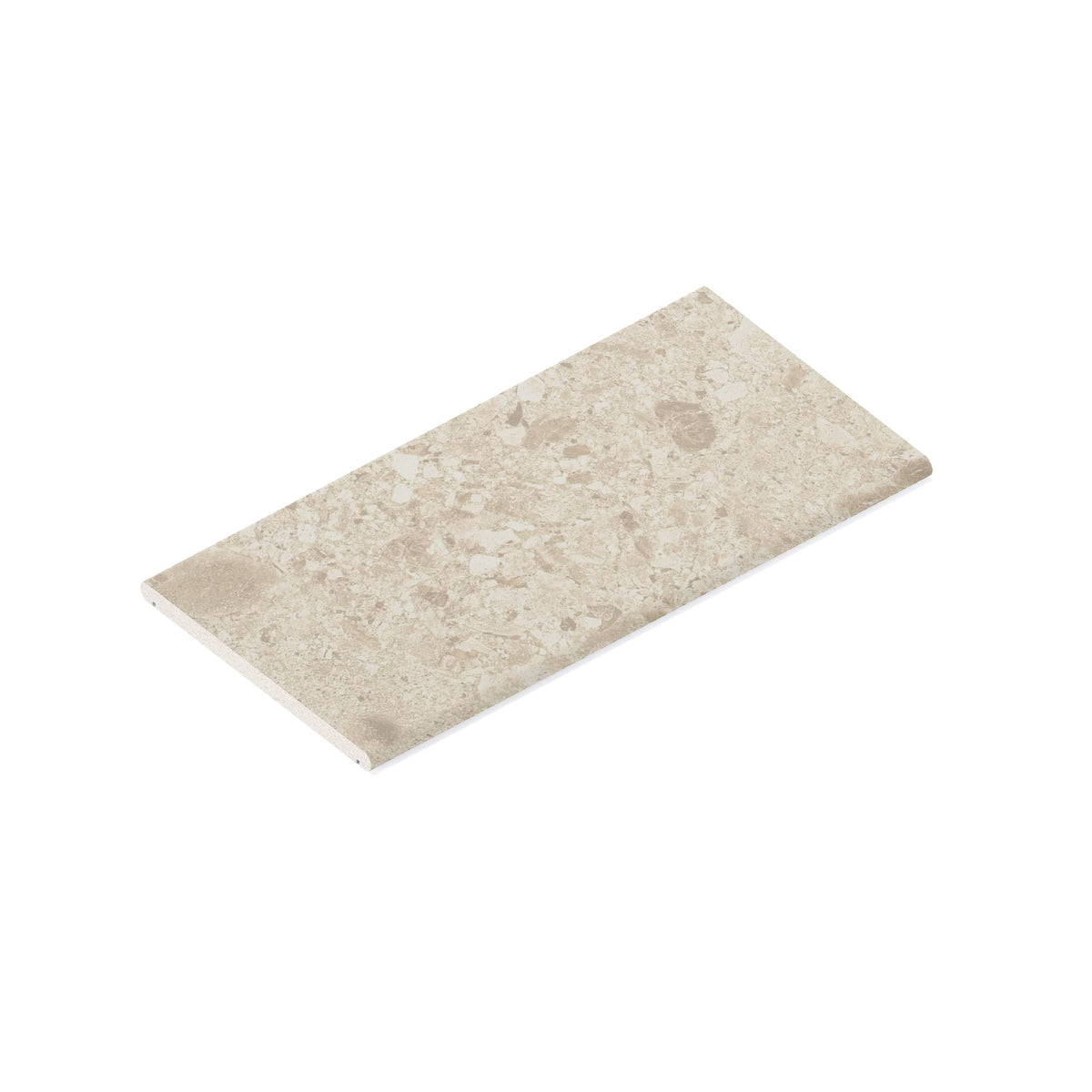 Couvertine effet Pierre Ceppo di Gré Beige 60x30x2 cm Bord 1/2 Rond Double Larmier Massira