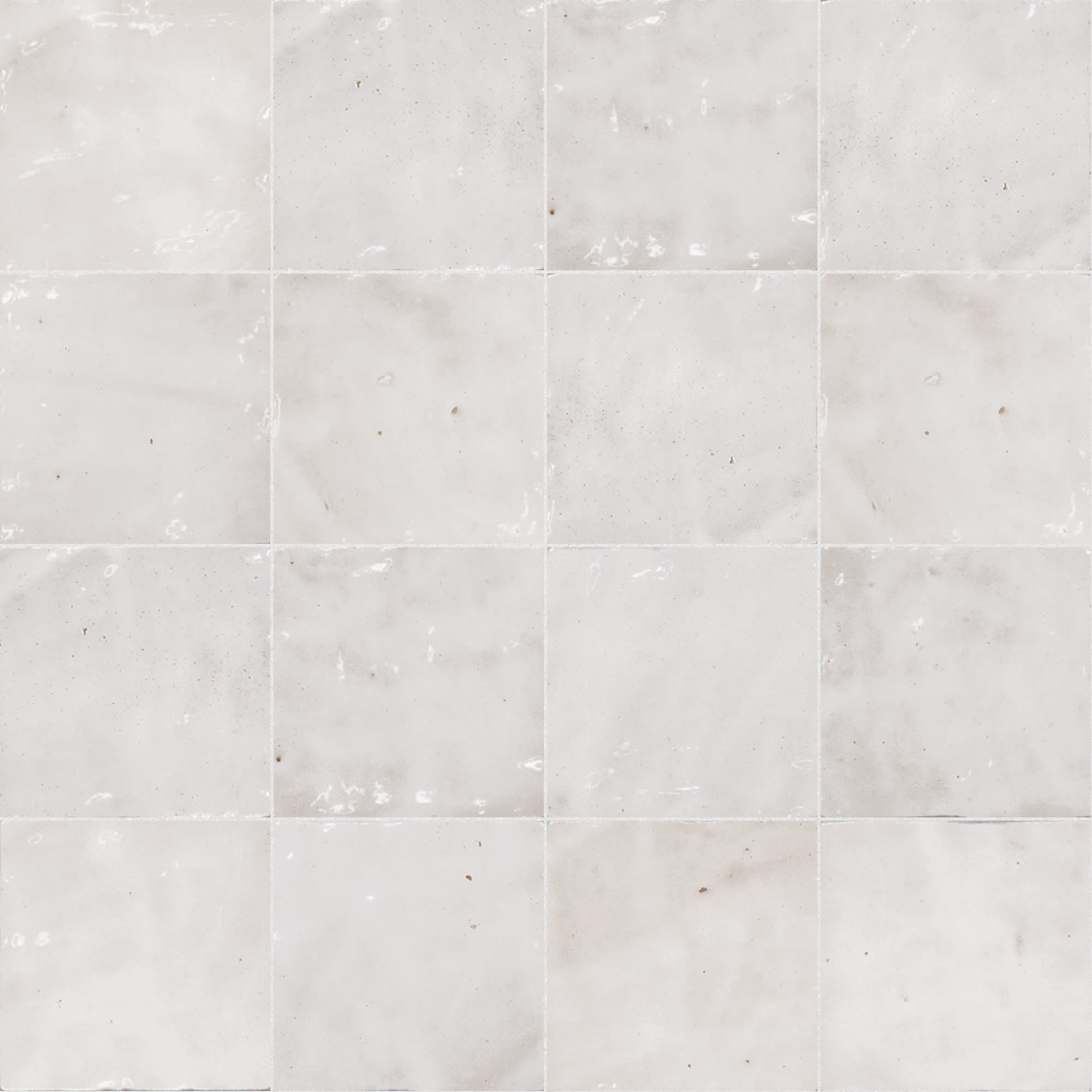 Carrelage effet Zellige Blanc 10x10x0,85 cm Brillant Orisel - Mur intérieur