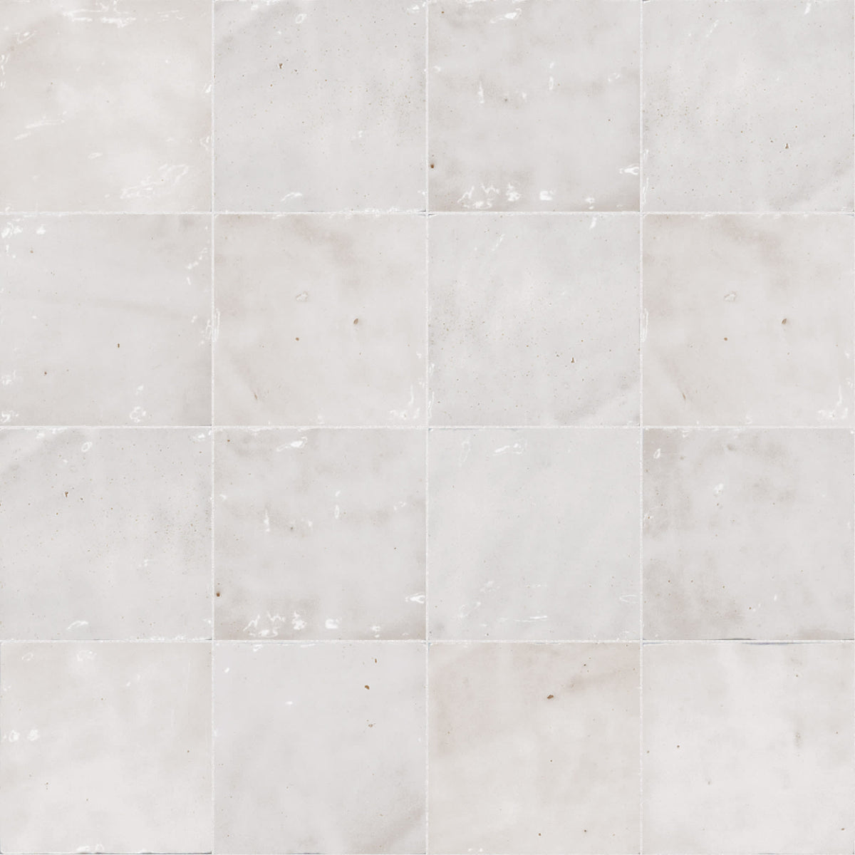 Carrelage effet Zellige Blanc 10x10x0,85 cm Brillant Orisel - Mur intérieur