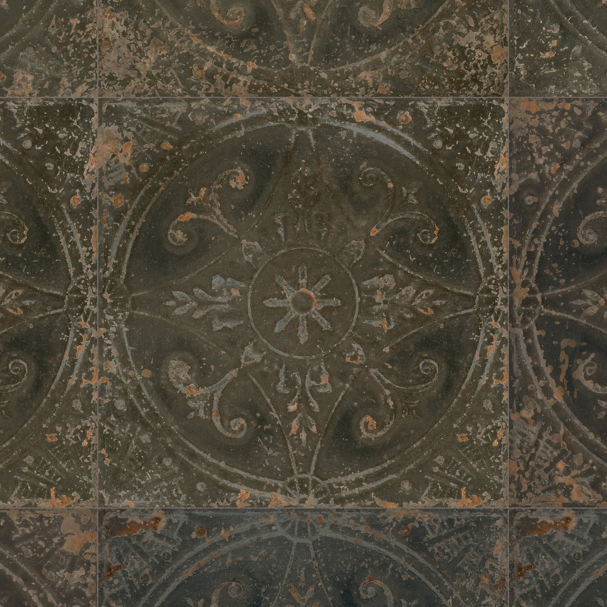 Carrelage Vintage Noir 33x33x0,95 cm Sabratha - Sol et mur intérieur